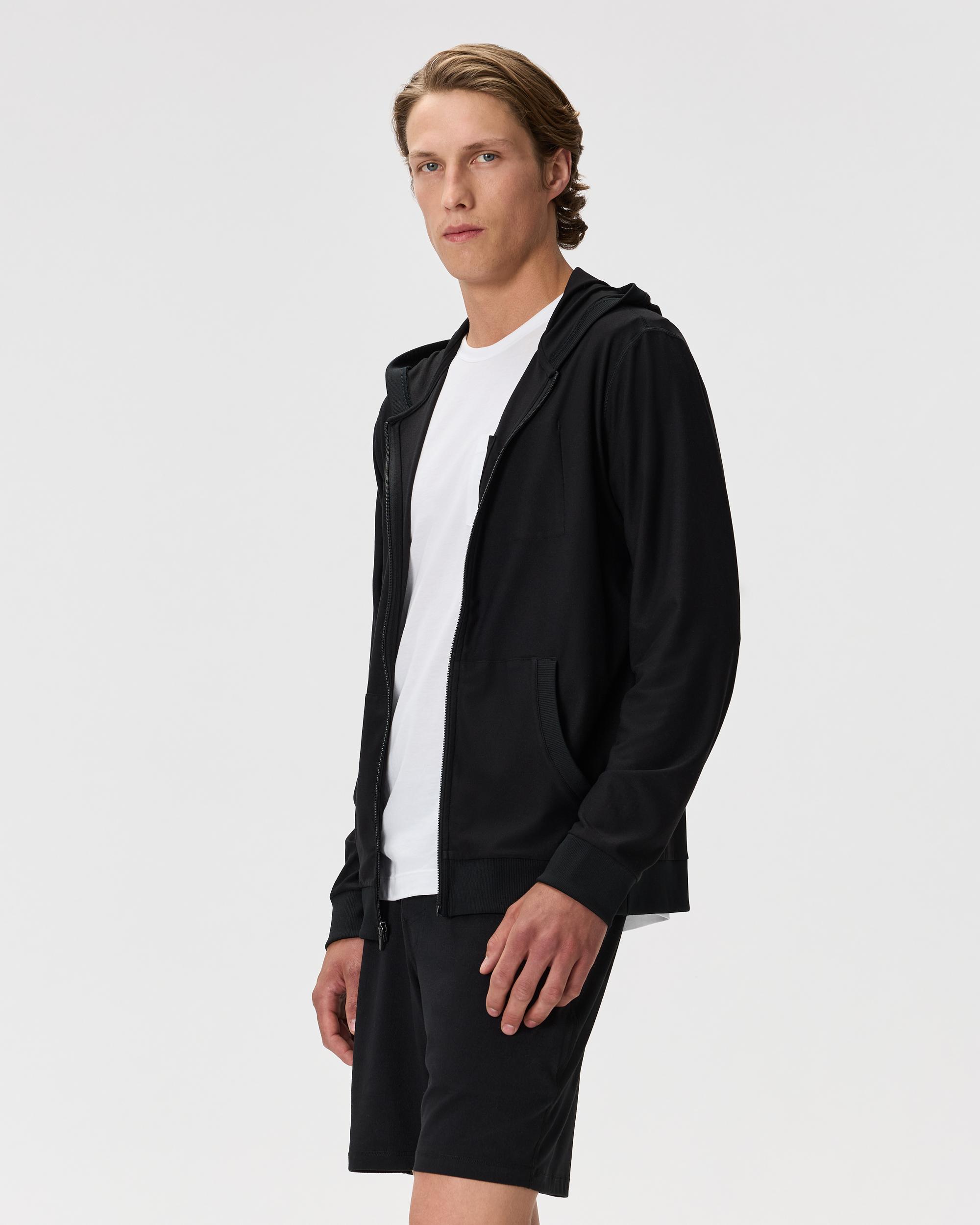 Quince | Men's Flowknit Performance Full-Zip Chest Pocket Hoodie Recycled Polyester Product Image
