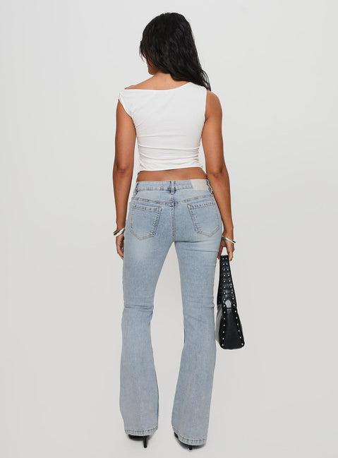 Bethany Bootleg Low Rise Jeans Light Wash Product Image