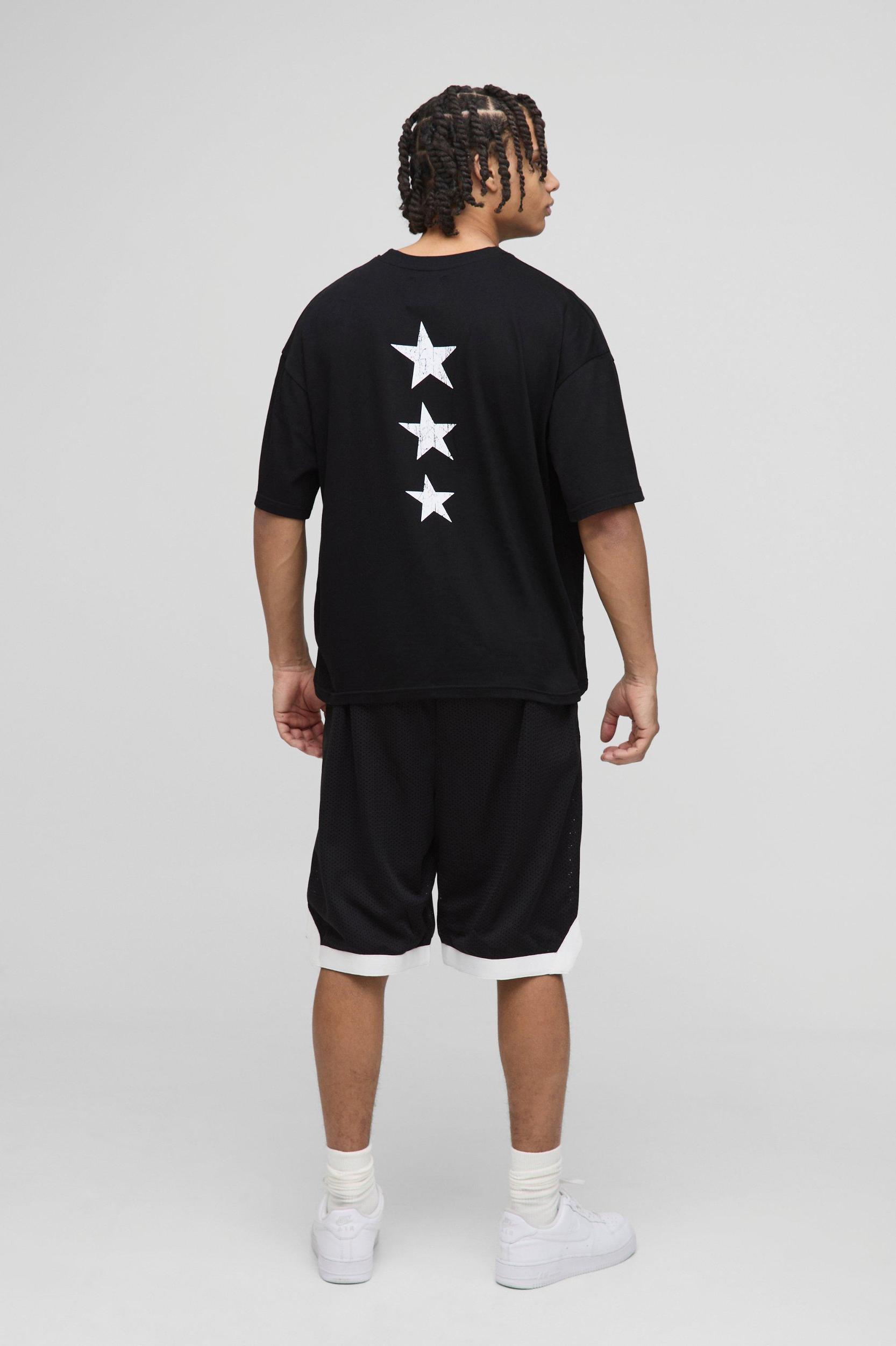 BHMN Mid Length Mesh Basketball Shorts | boohooMAN USA Product Image