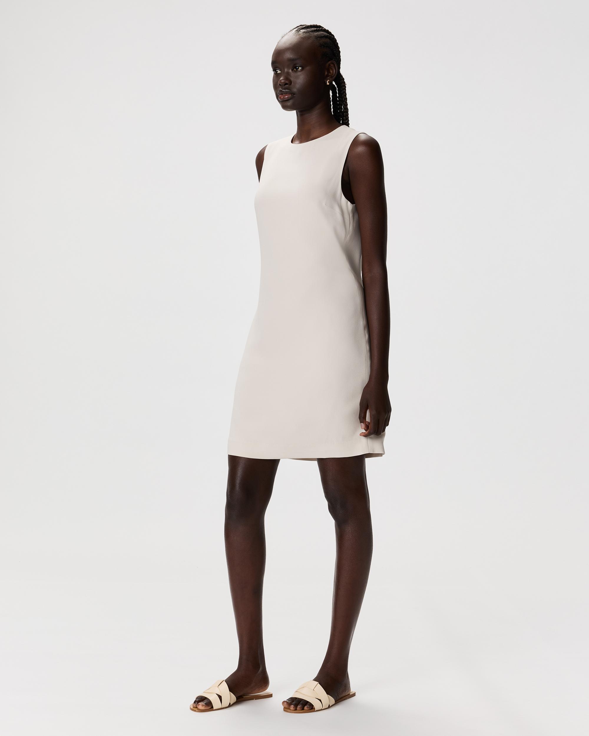 Quince | Women's Fluid Crepe Sleeveless Shift Dress Size XS, Polyester Product Image