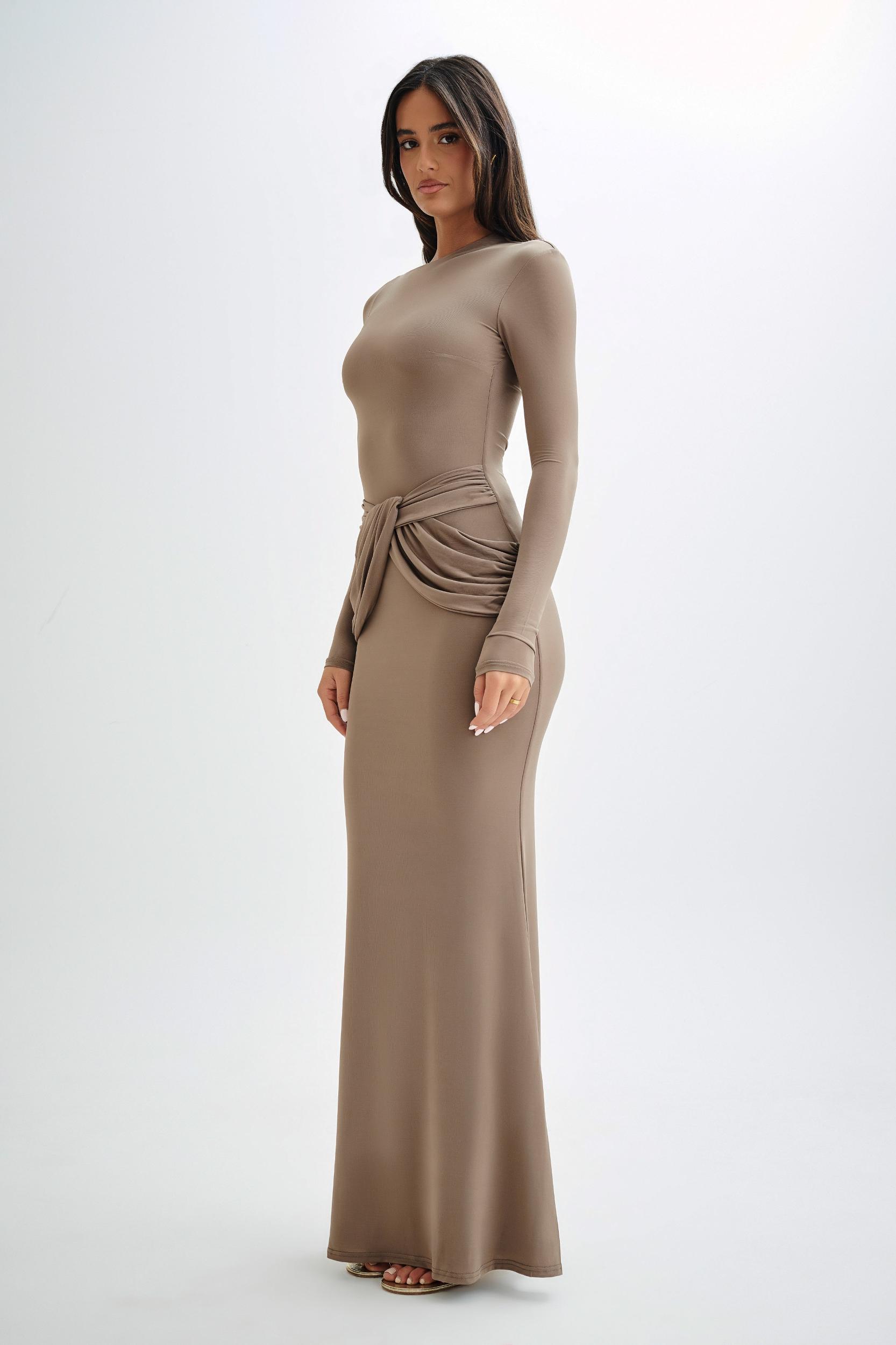 Halcyon Long Sleeve Slinky Maxi Dress - Coco Product Image