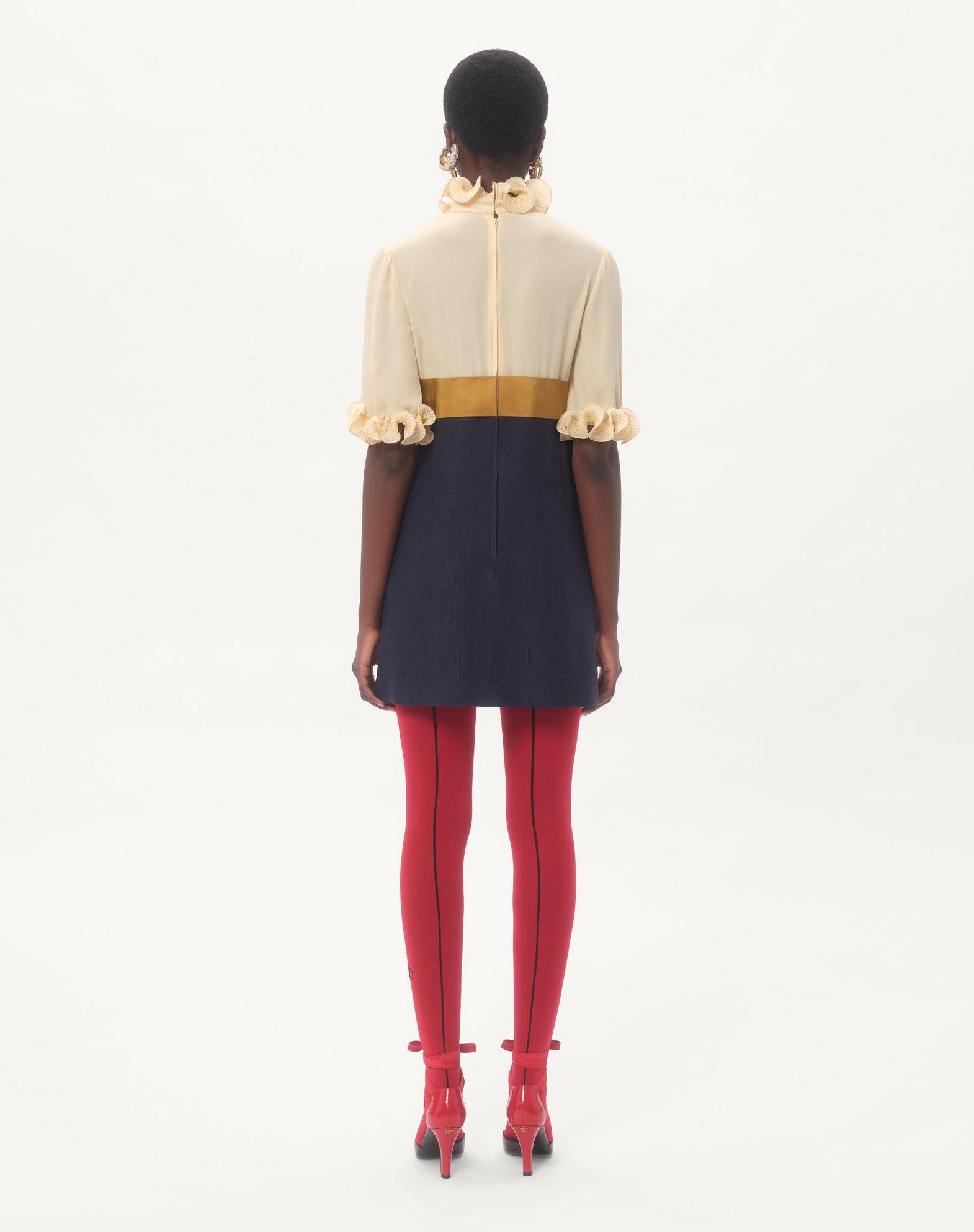 Crepe De Chine And Viscose Short Dress  Product Image