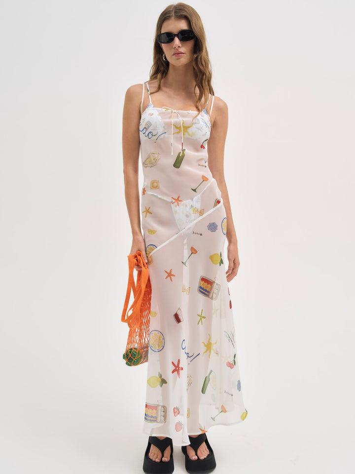 Marina Maxi Dress — White Product Image