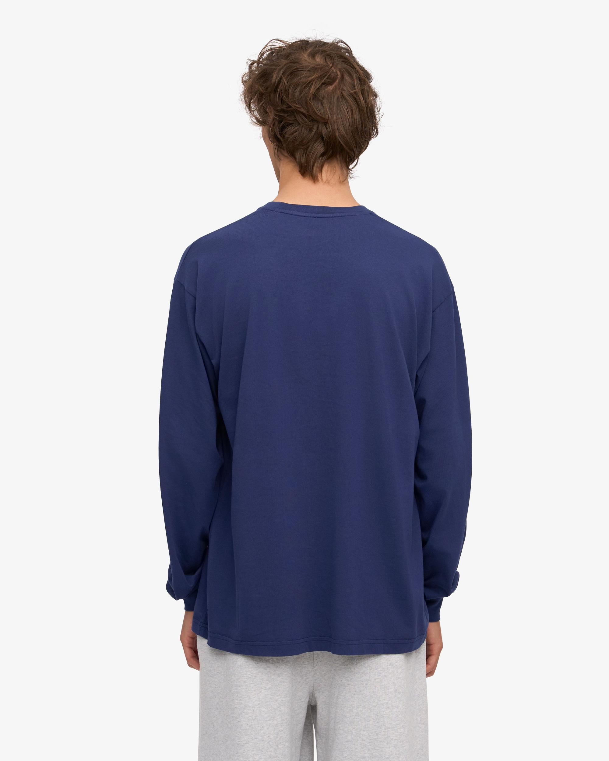Oversized Organic LS T-Shirt - Marine Blue Product Image
