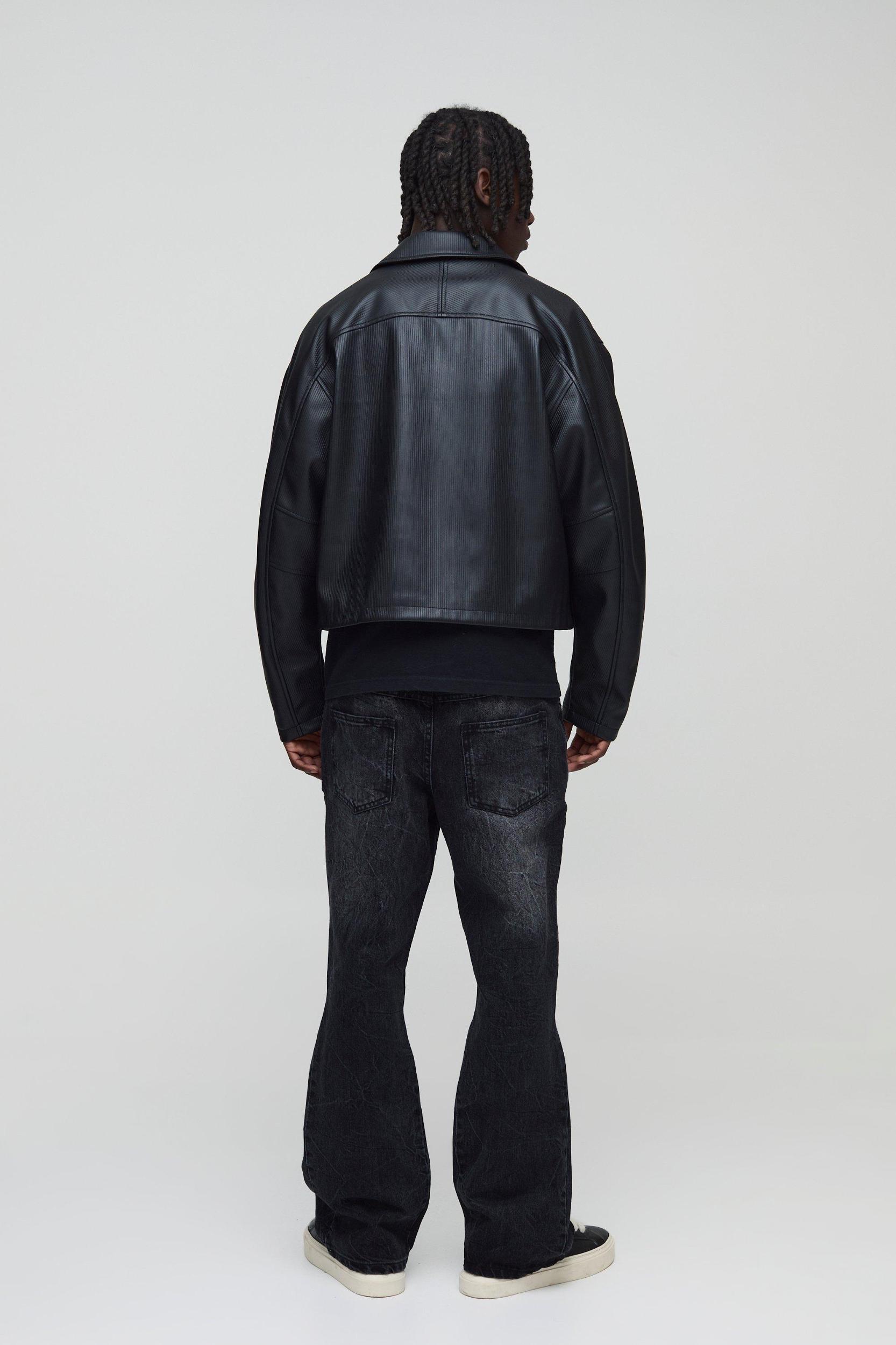 Slim Flared Ripped Washed Jeans | boohooMAN USA Product Image