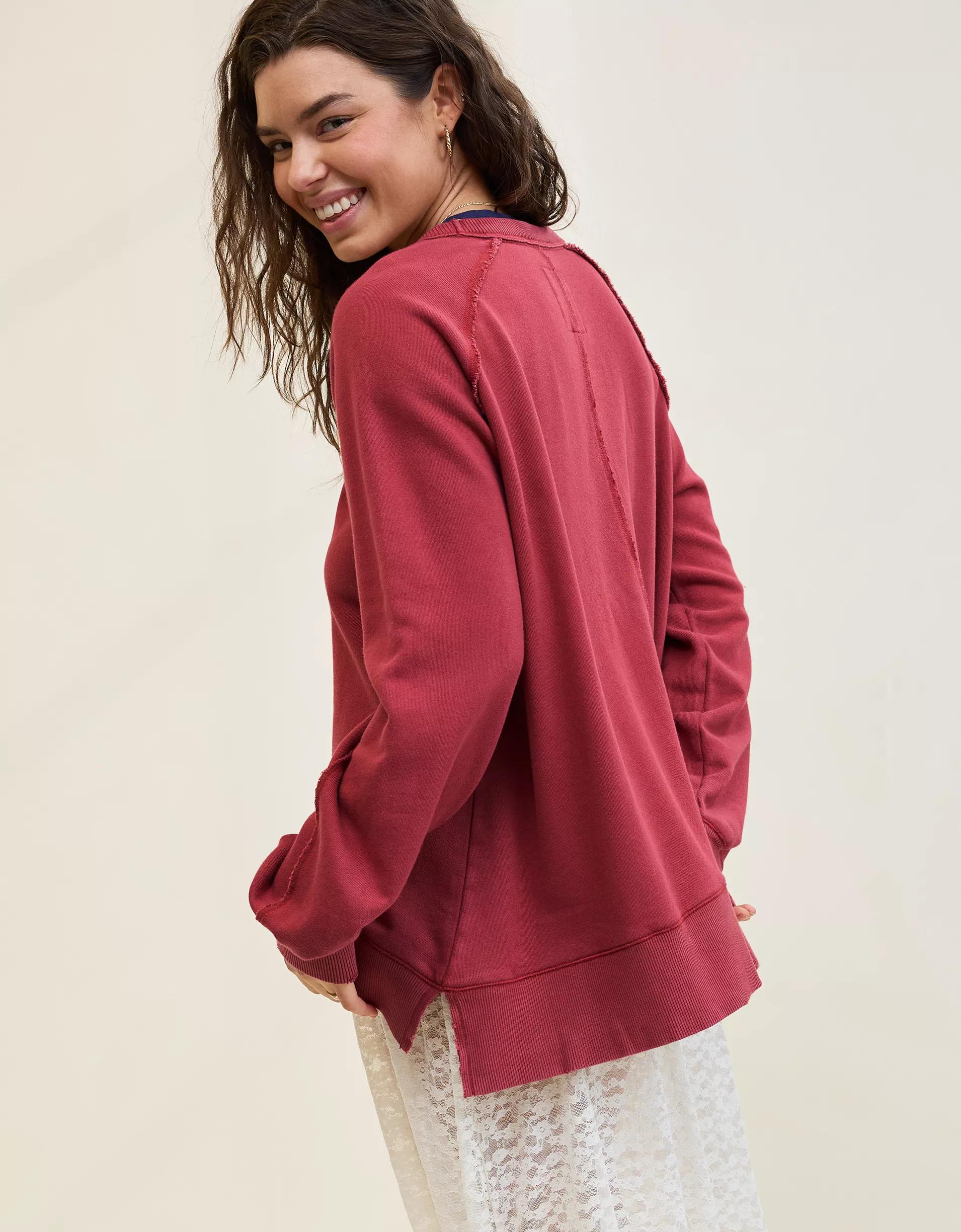 Aerie East West Crew Sweatshirt Product Image