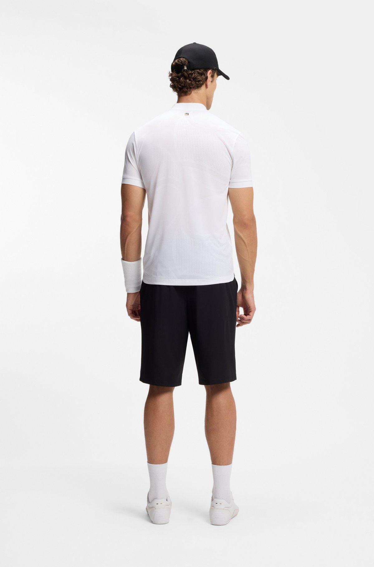 Bodymapping-jersey slim-fit polo shirt with zip neck Product Image