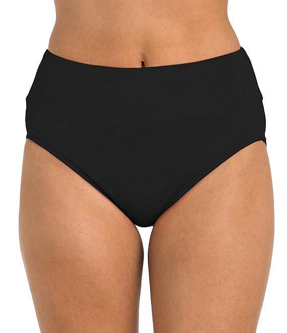 24th & Ocean Solid High Waist Swim Bottom Product Image