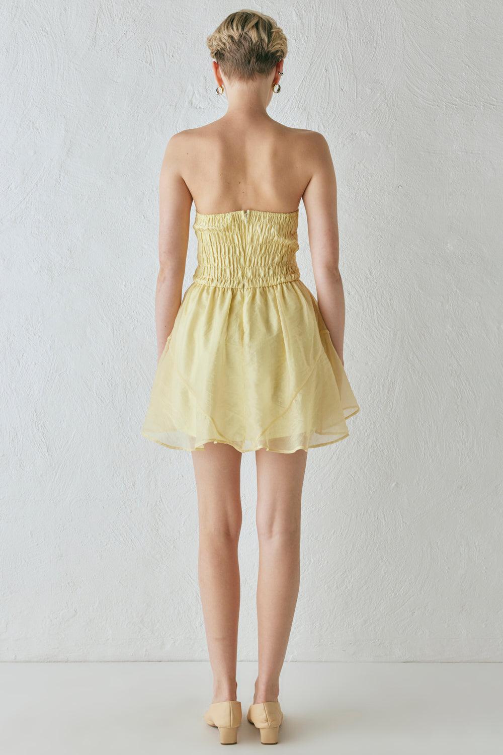 Paloma Mini Dress Lemon Product Image