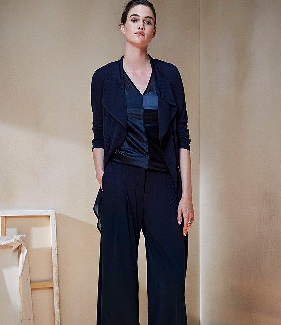 Donna Karan Satin Knit V-Neck Sleeveless Top Product Image