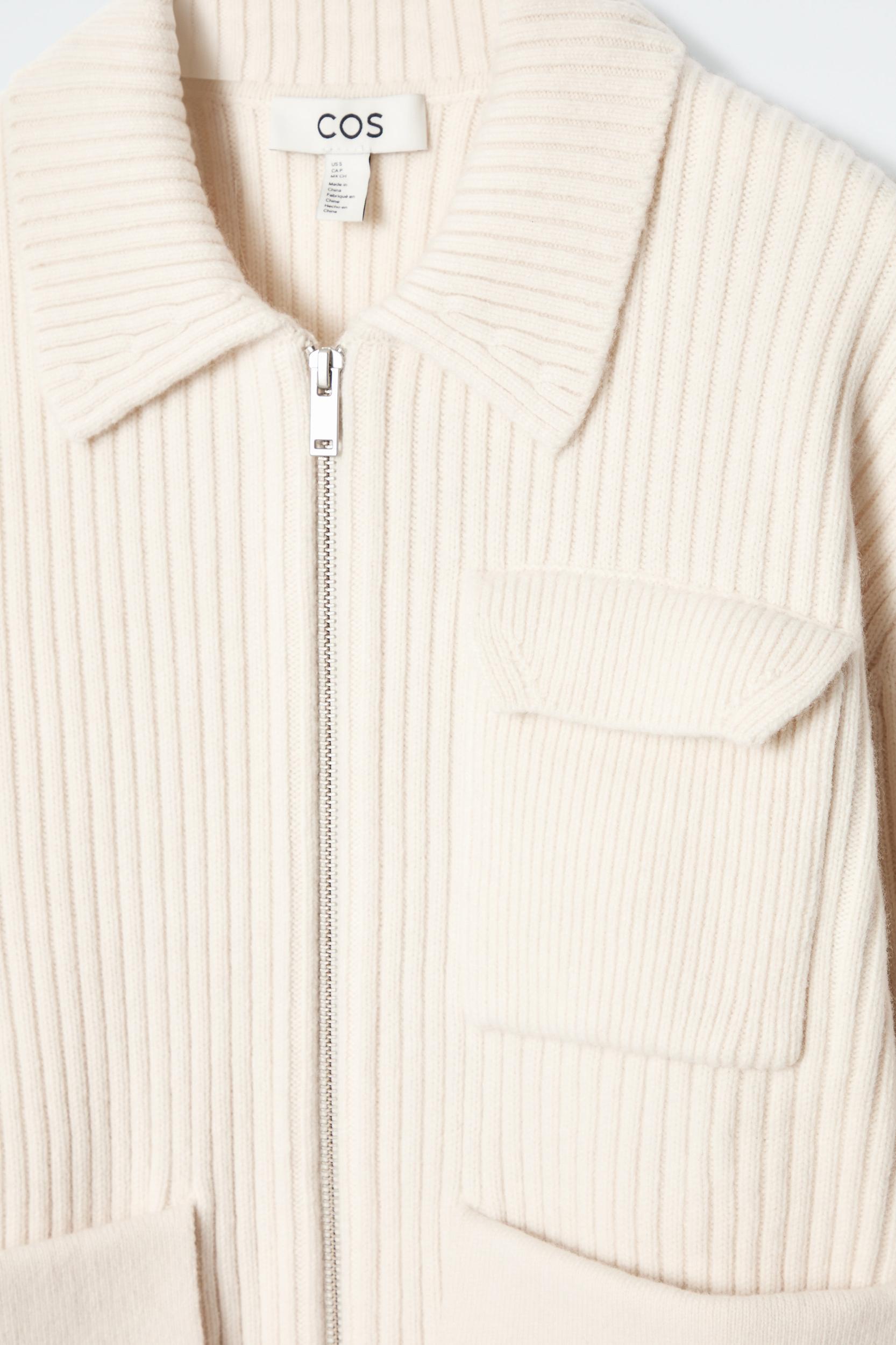 RIBBED MERINO WOOL UTILITY JACKET Product Image