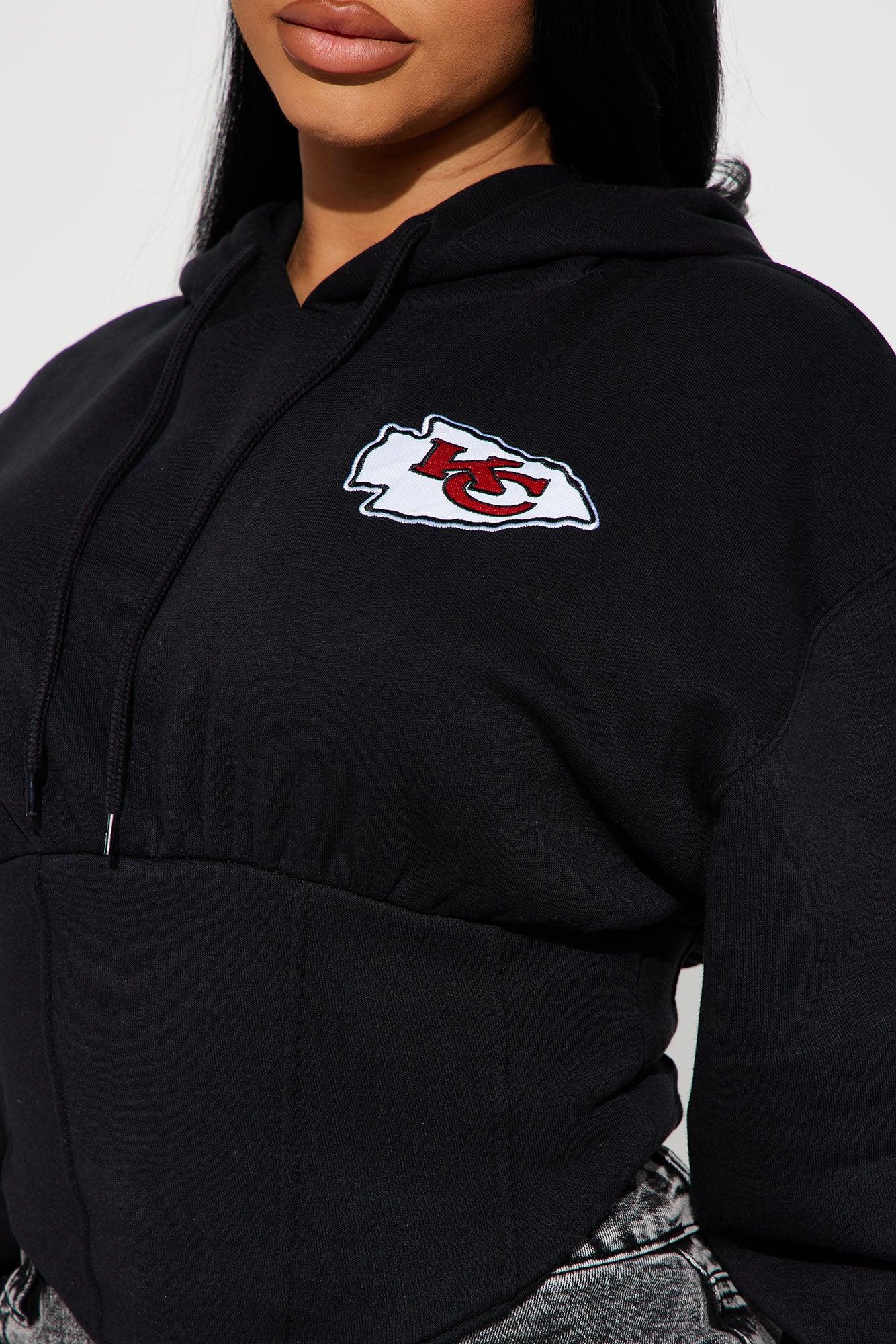 Kansas City Chiefs Corset Hoodie - Black Female Product Image