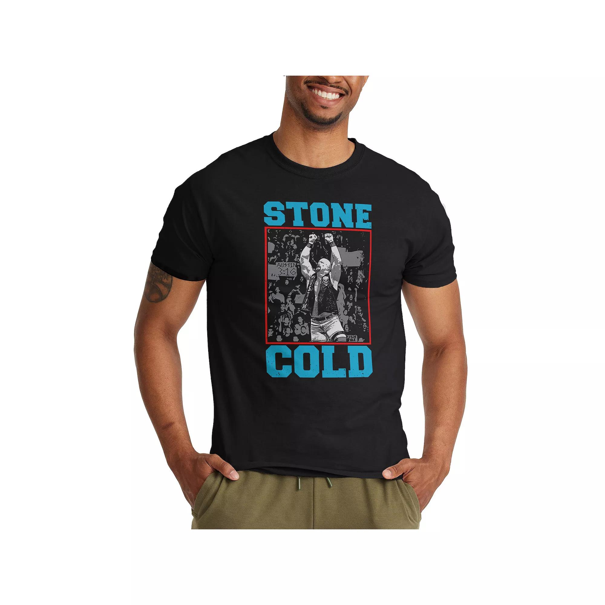 Men's WWE Stone Cold Graphic Tee, Size: Small, Black Product Image