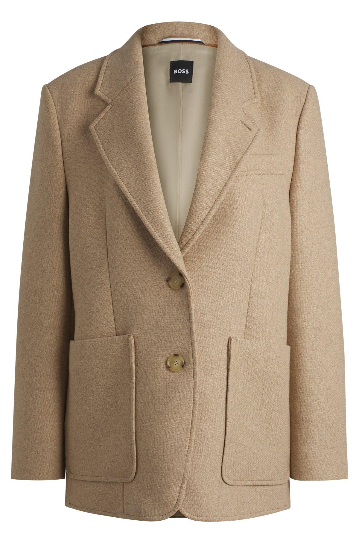 Oversize-fit blazer in melange wool Product Image