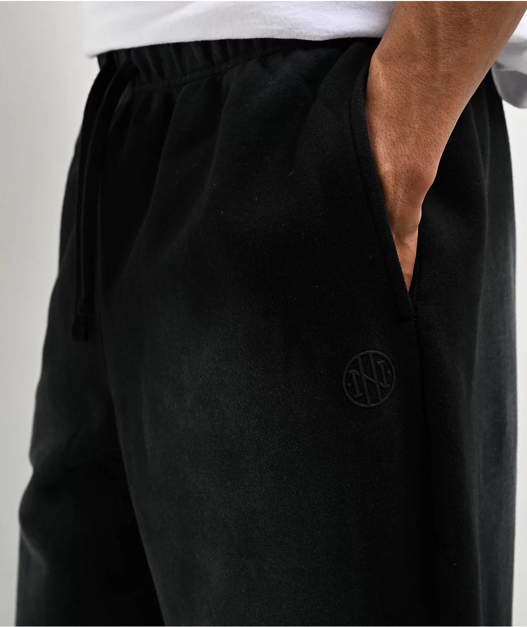 Ninth Hall Fundamentals Sunbleached Black Wash Loose Sweatpants Product Image