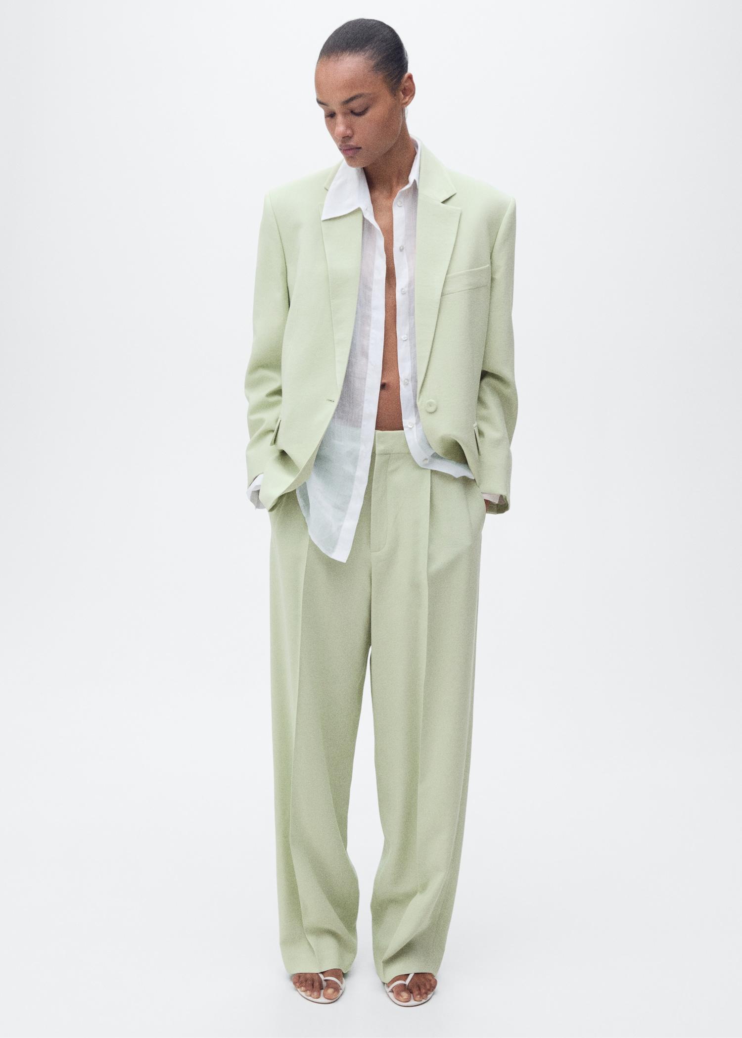 Straight-fit suit jacket - Women | MANGO USA Product Image