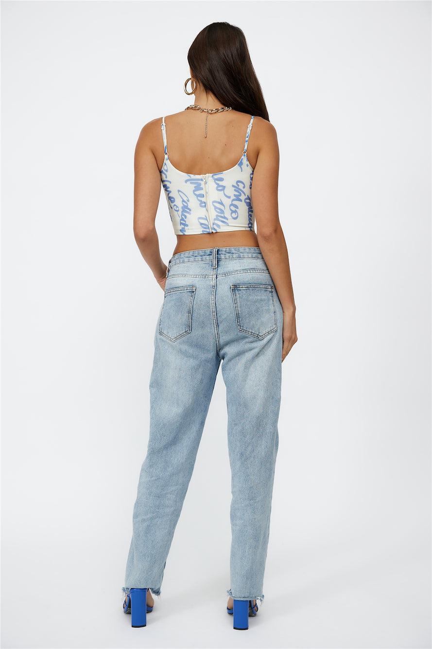 C/MEO Slow Burn Corset Top Blue Product Image