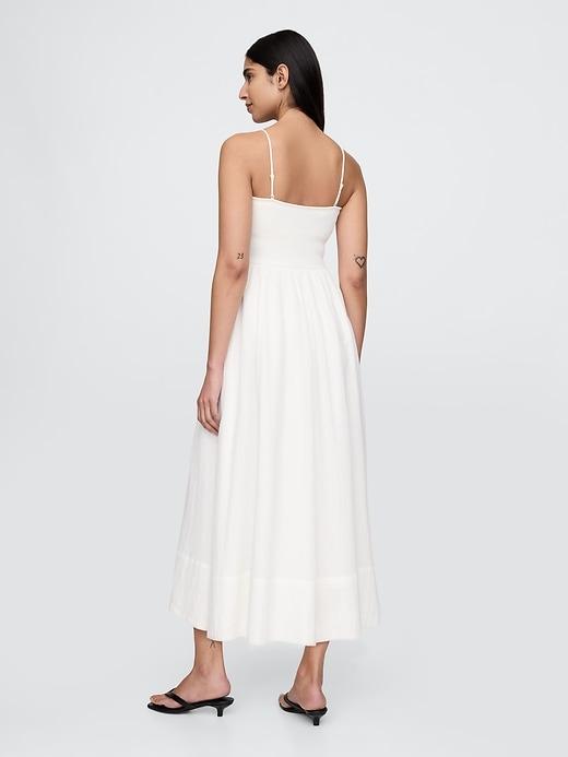 Cotton Gauze Mixed Media Maxi Dress Product Image