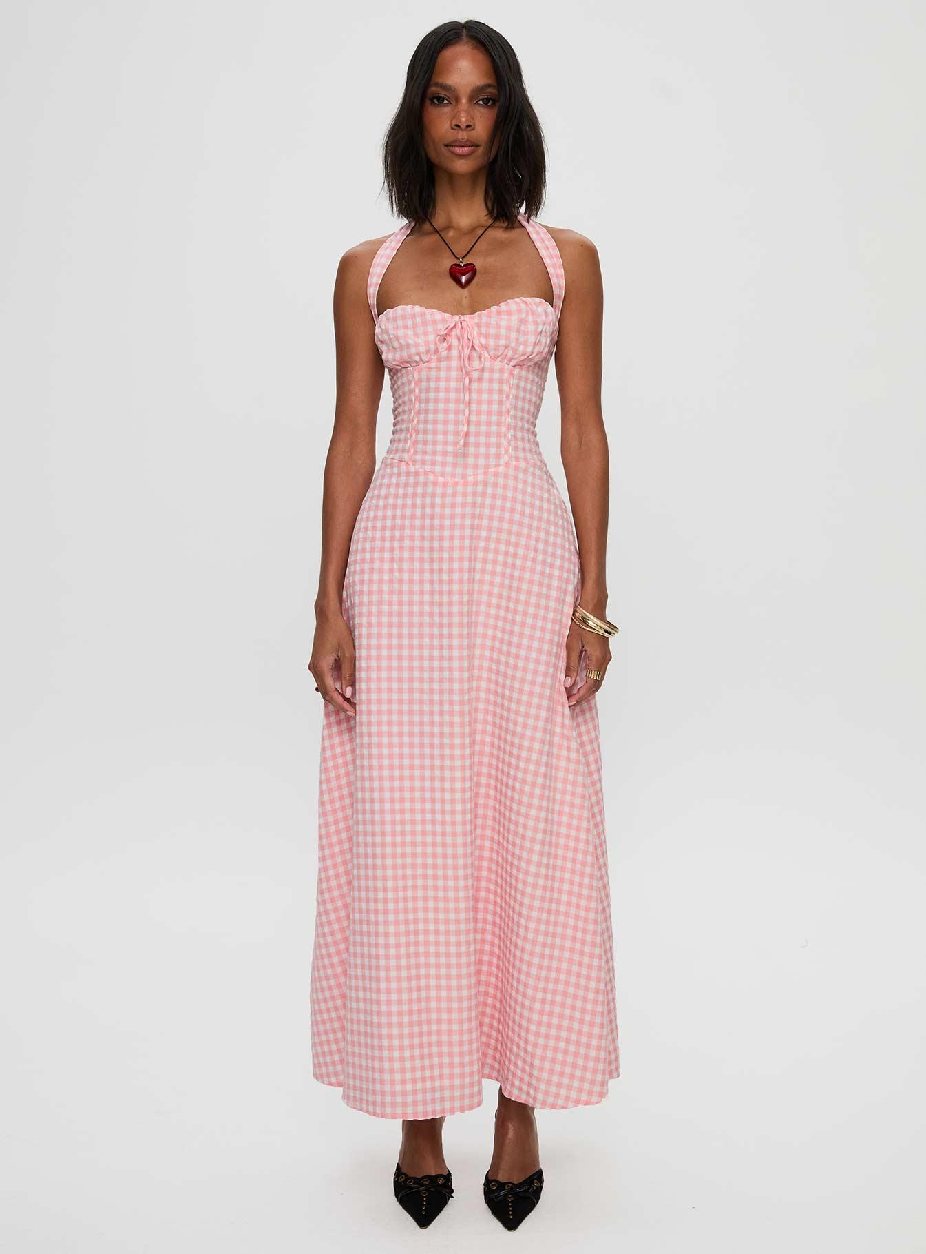 Lucky For You Halter Maxi Dress Multi Product Image