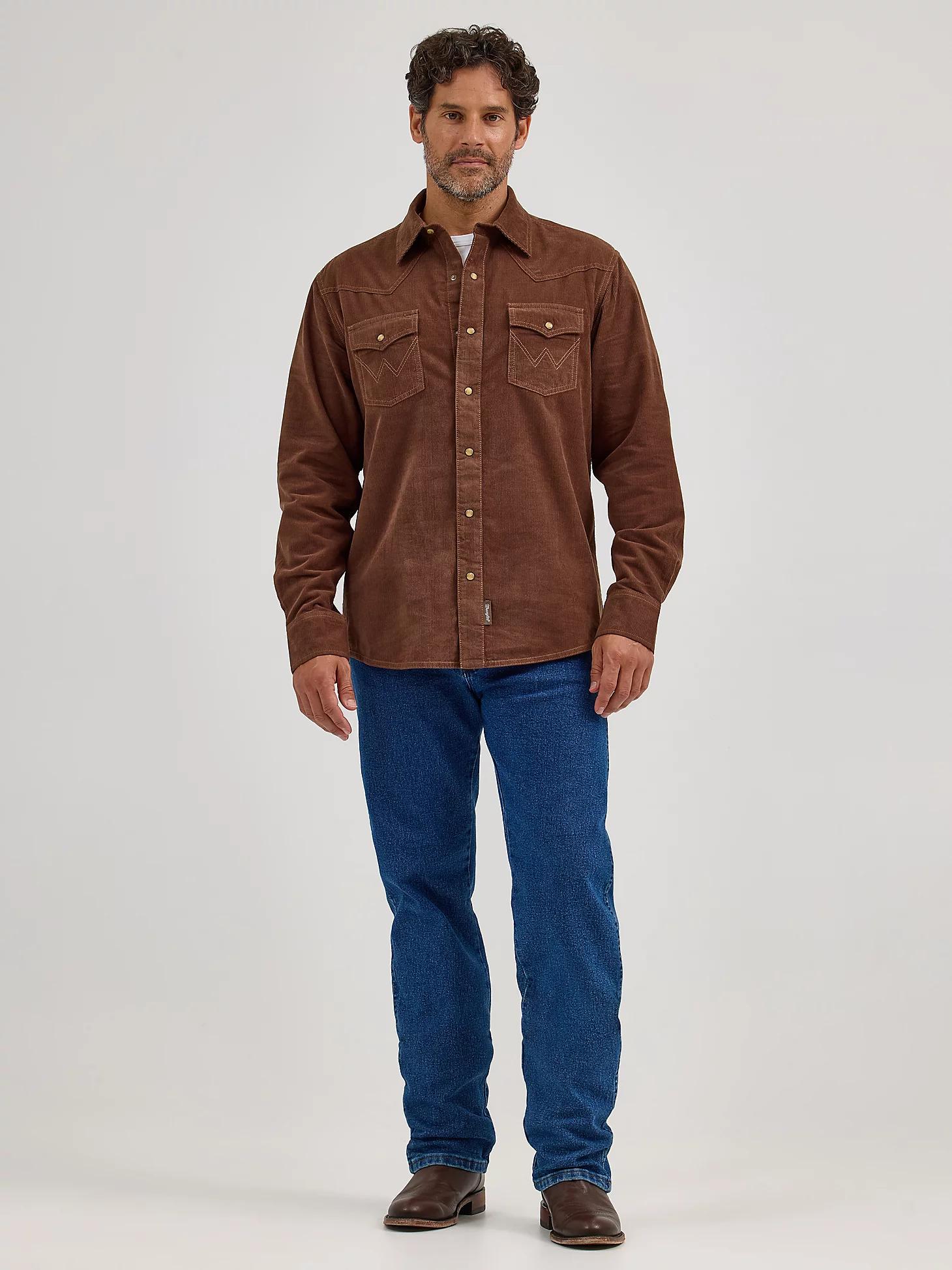 Men's Wrangler® Retro® Premium Western Snap Corduroy Shirt Corduroy Product Image