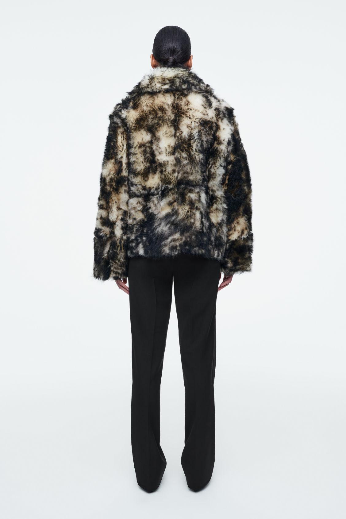 LEOPARD-EFFECT SHEARLING JACKET Product Image