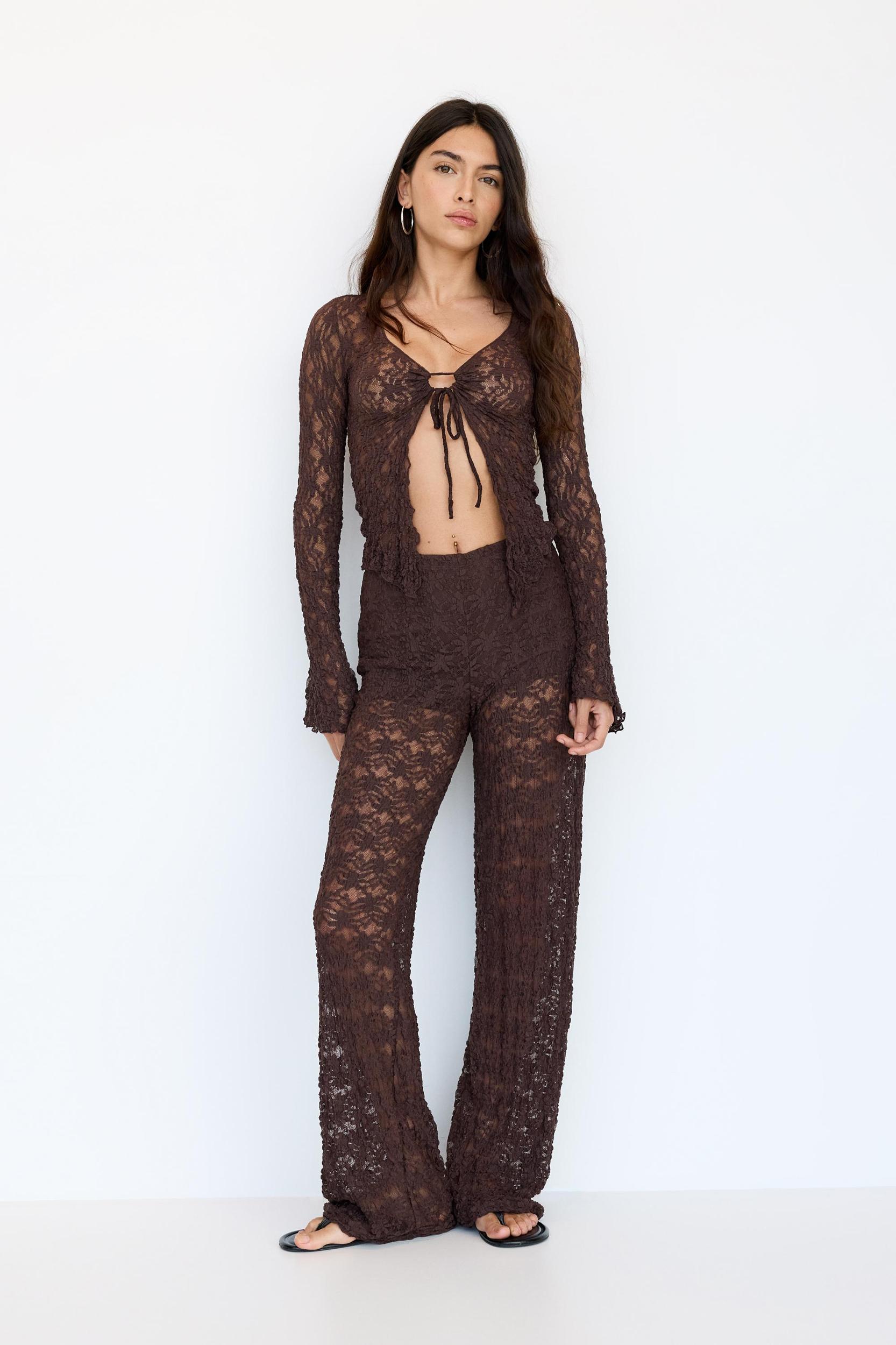 Straight fit lace pants Product Image