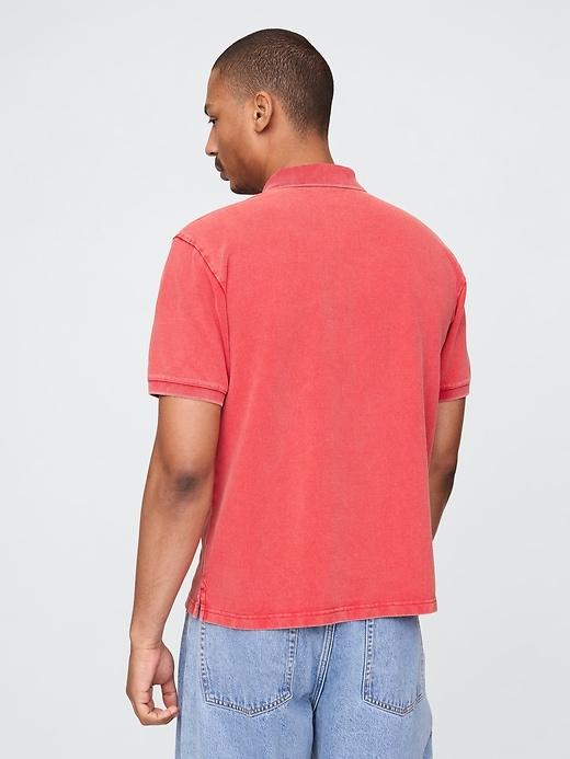 Relaxed Pique Polo Shirt Product Image