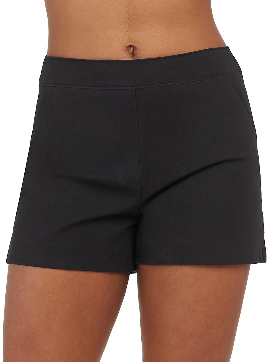 Womens Polished Stretch Cotton Shorts Product Image