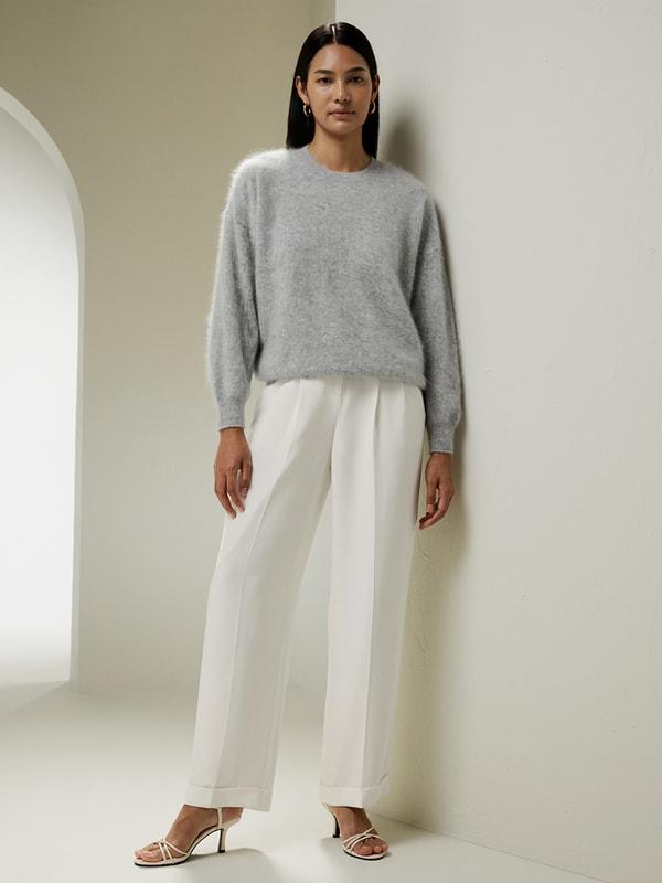 Brushed Cashmere Pullover Sweater Product Image