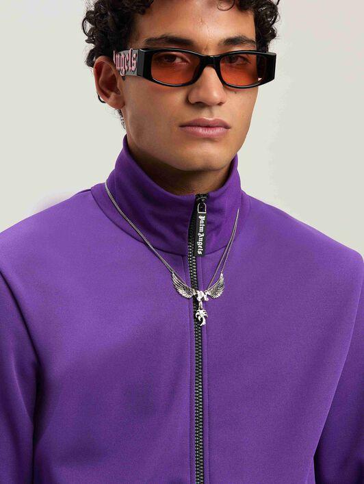 BACK CURVED LOGO TRACK JACKET PURPLE - O Product Image