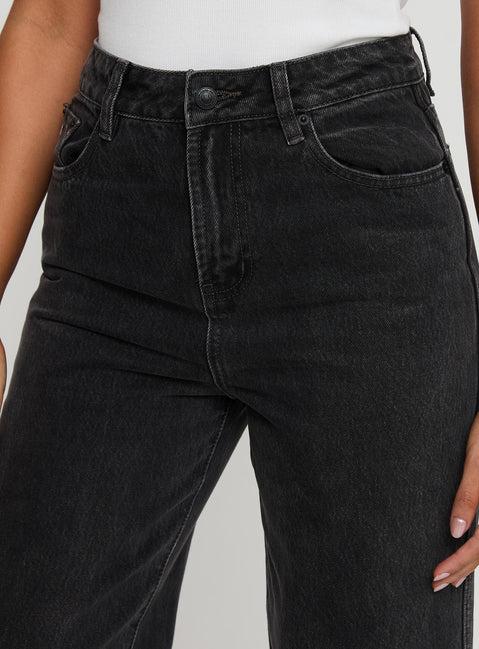 Karlina High Rise Straight Leg Jean Charcoal Product Image