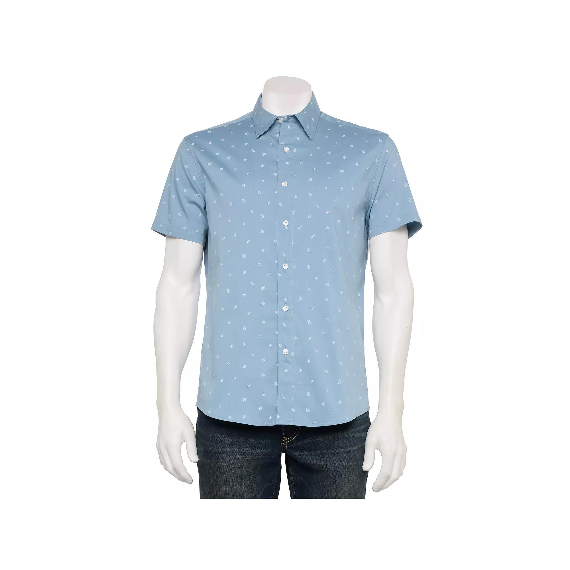 Men's Sonoma Goods For Life® Adaptive Short Sleeve Performance Button-Down Shirt,  Product Image