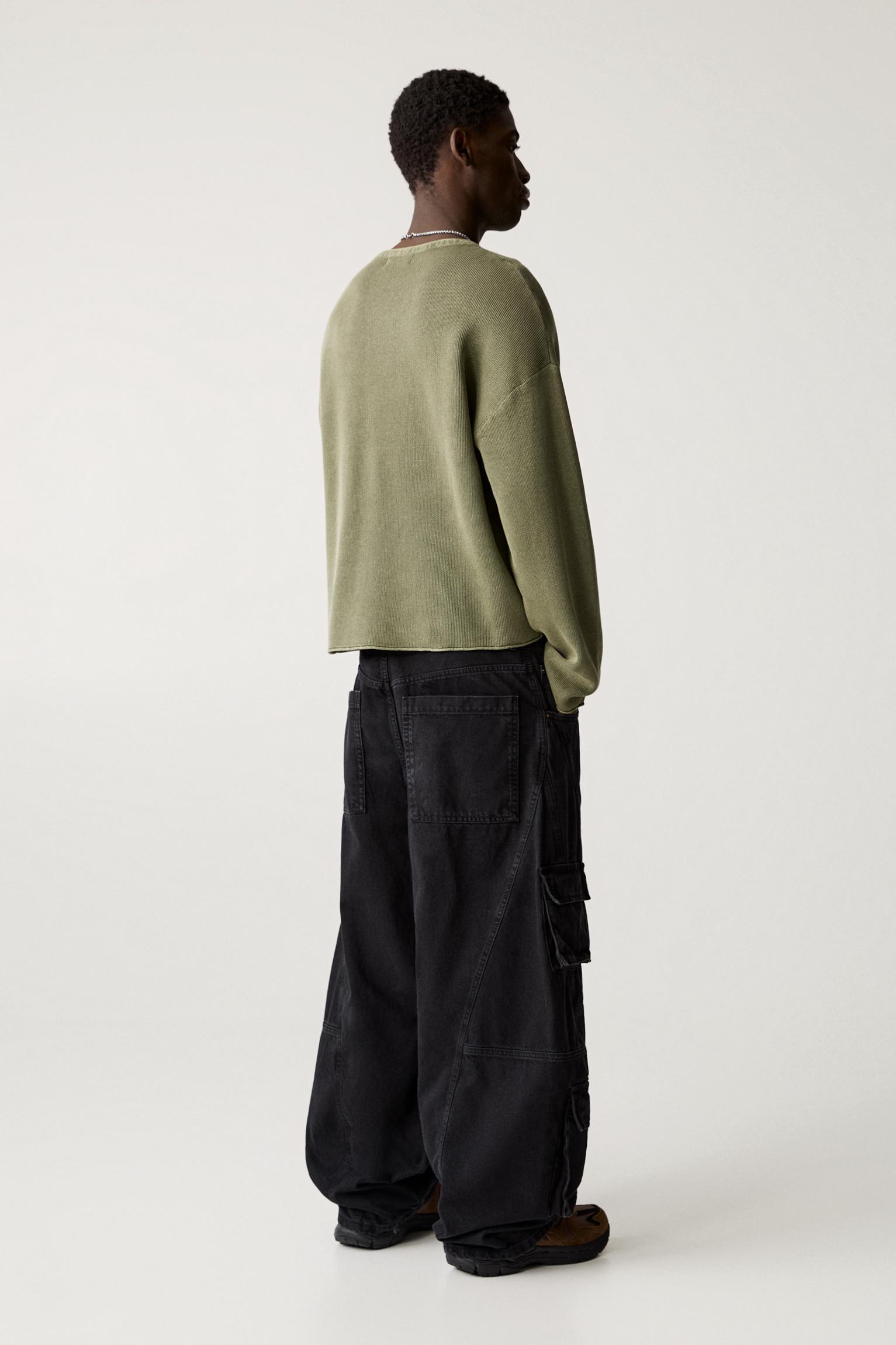 Faded raw edge sweater Product Image