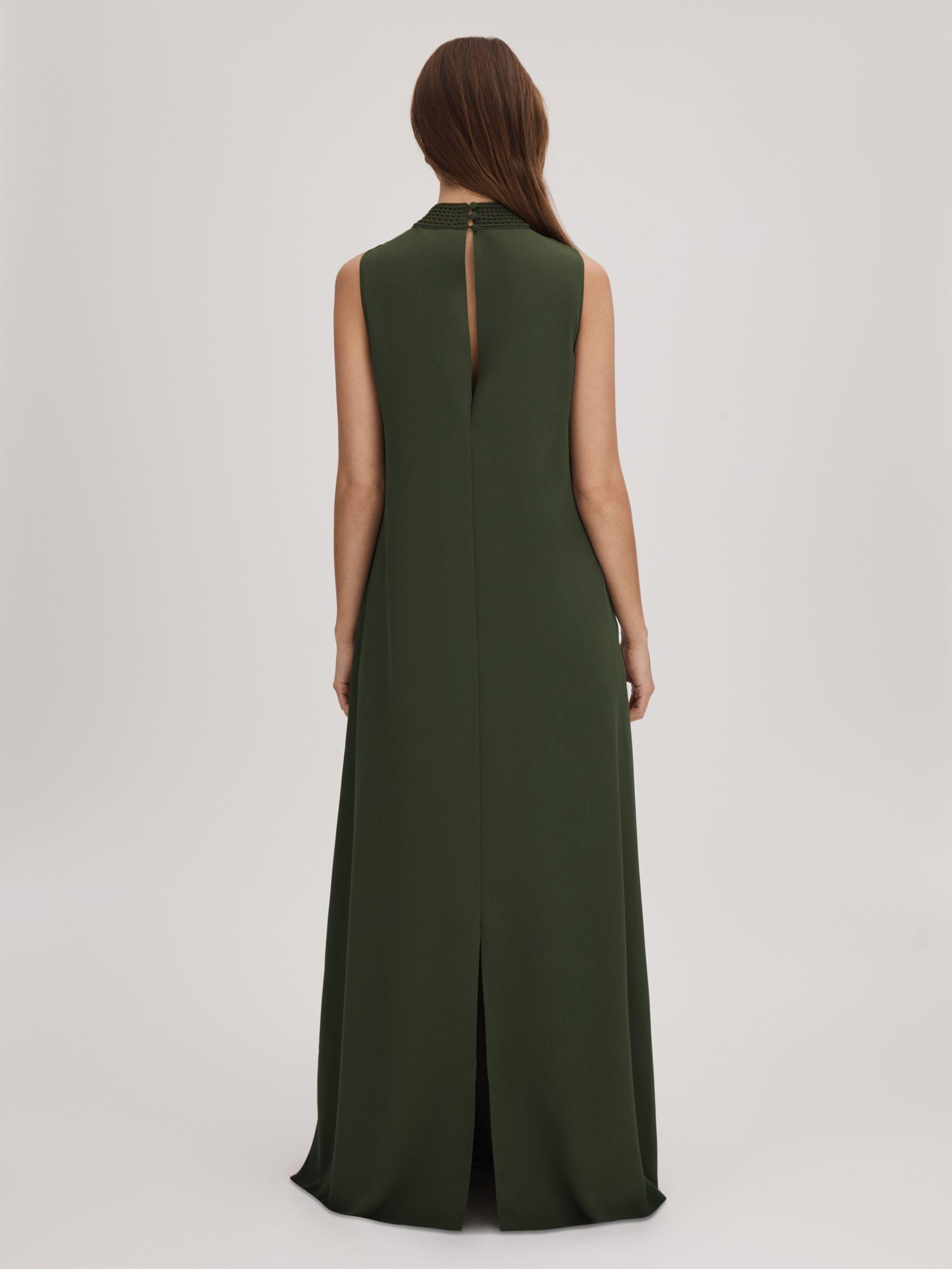 Florere High Neck Maxi Dress in Khaki Product Image