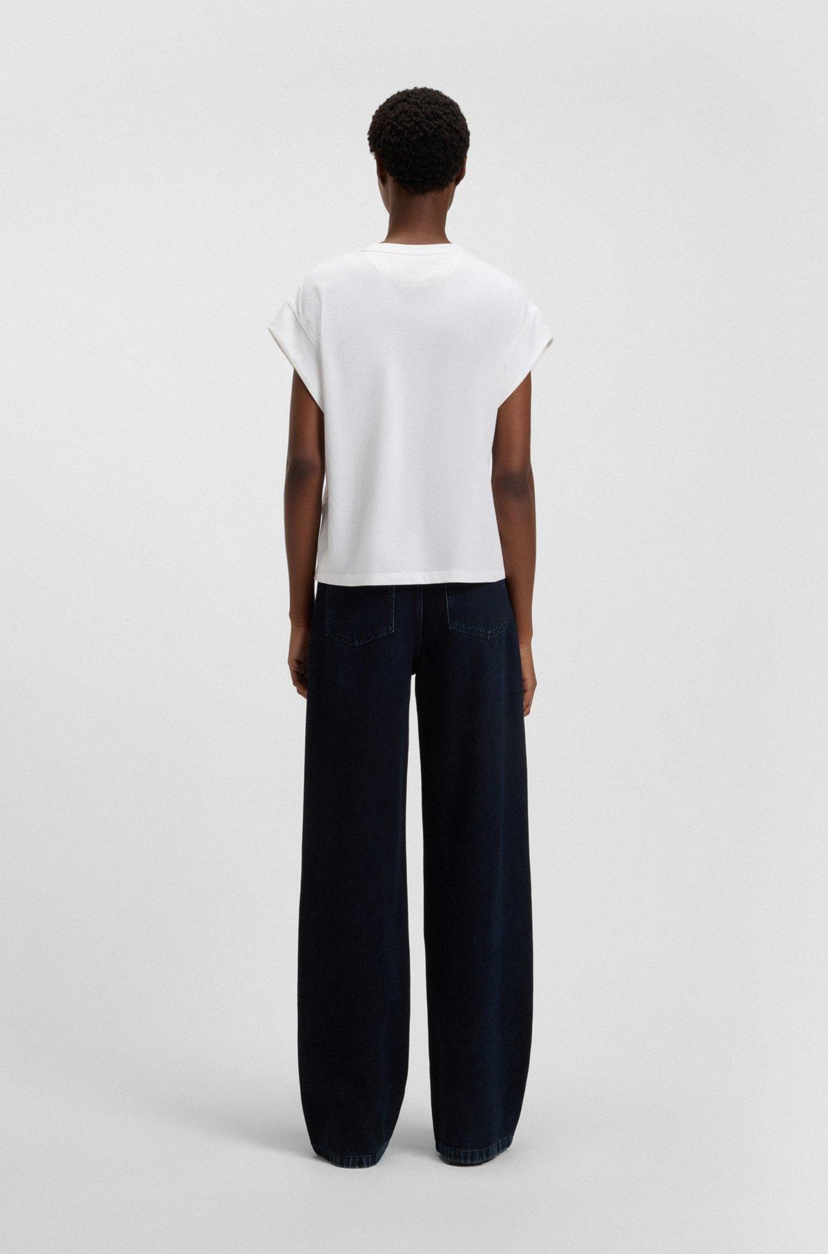 Cotton jersey T-shirt with handwritten-logo print Product Image