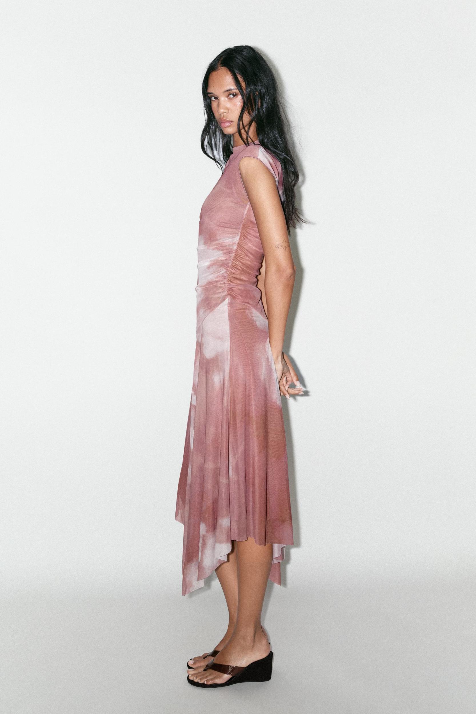 RUCHED TULLE DRESS Product Image