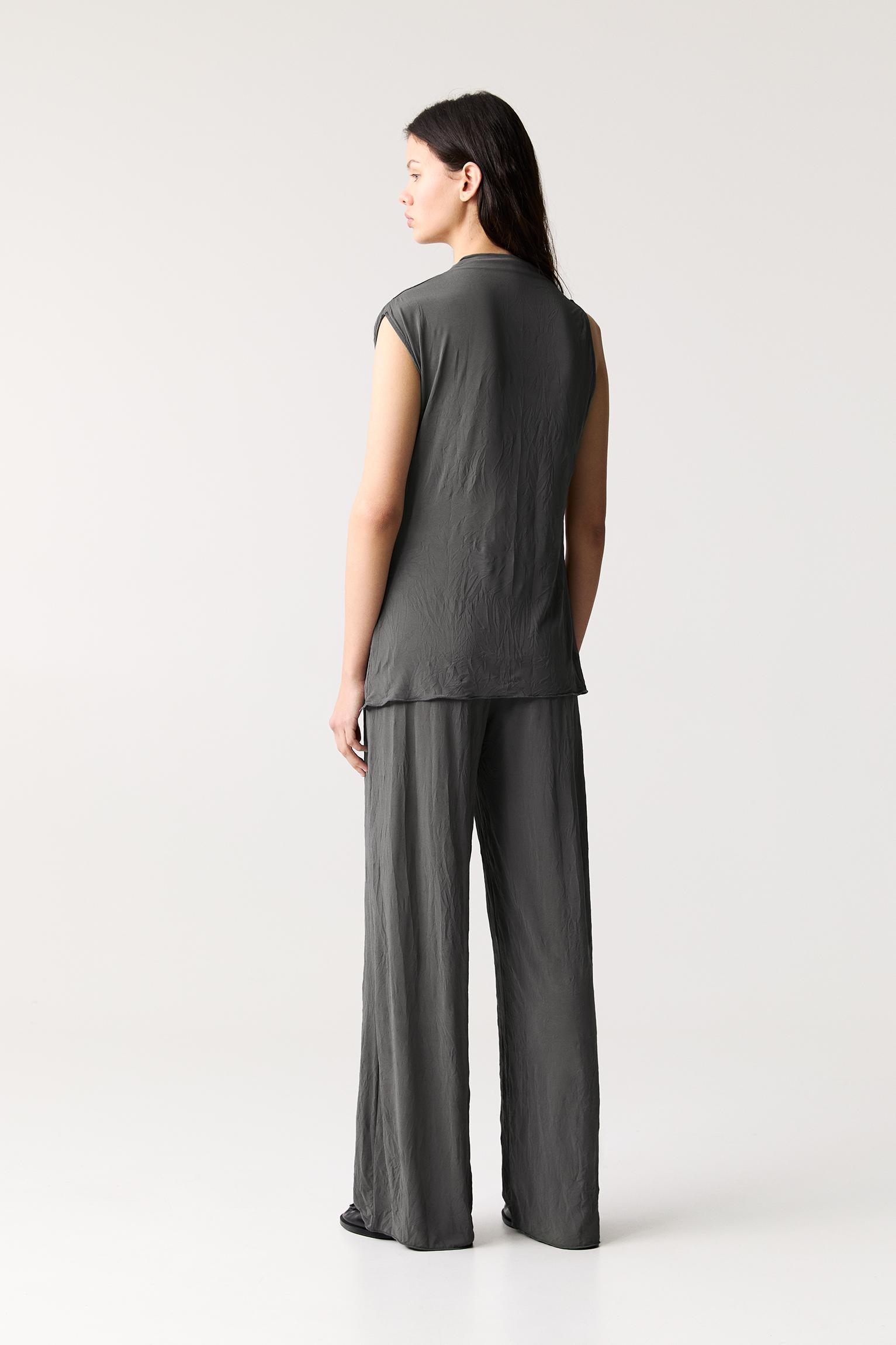 Asymmetric creased-effect T-shirt Product Image