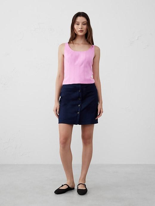 Soft Touch Scuba Corset Top Product Image