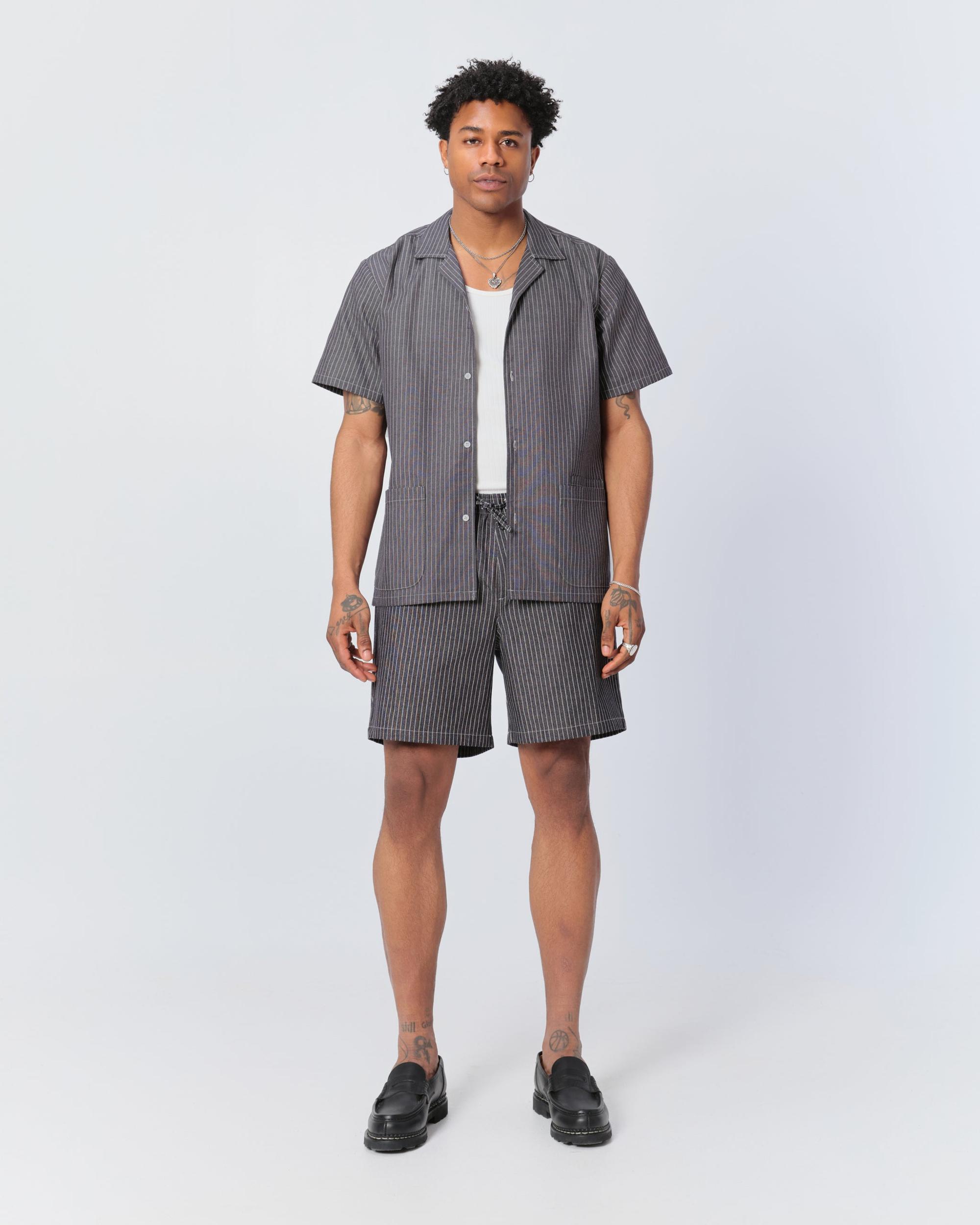 Oxford Stripe Denim Traveler Shirt Product Image