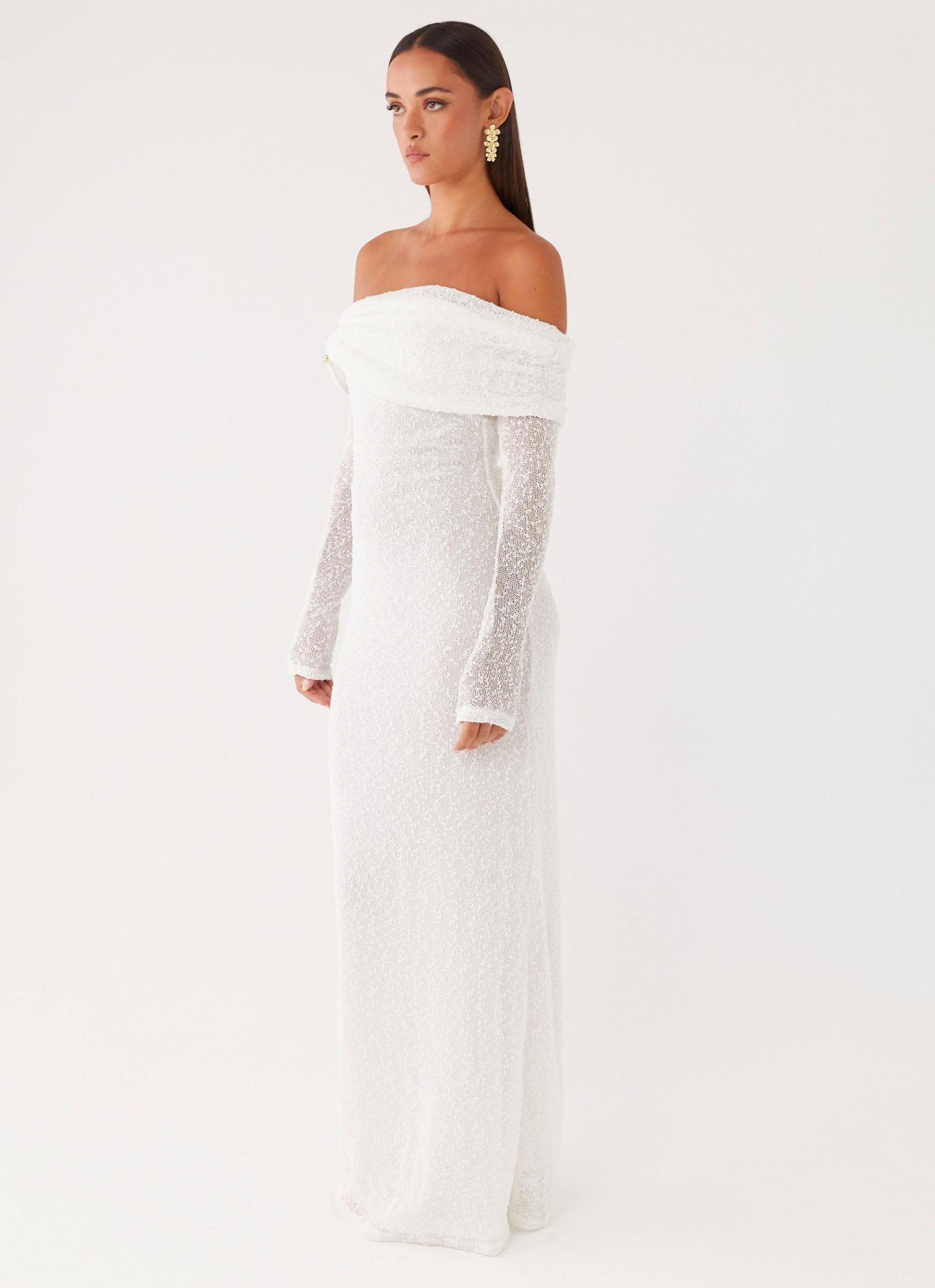 Pollyanna Knit Hardware Maxi Dress - Ivory Product Image
