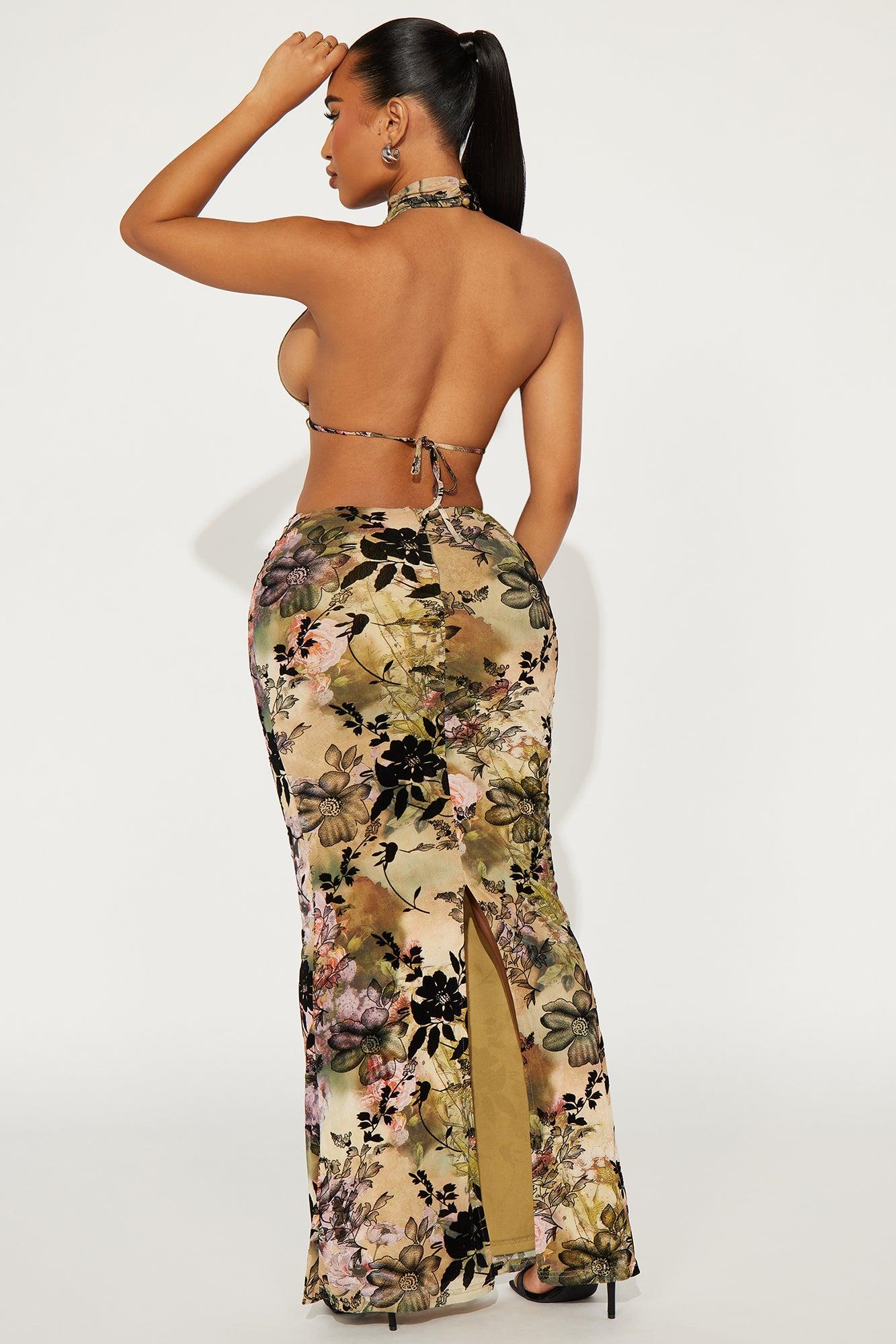 Serene Temptation Mesh Skirt Set - Cream/combo Product Image