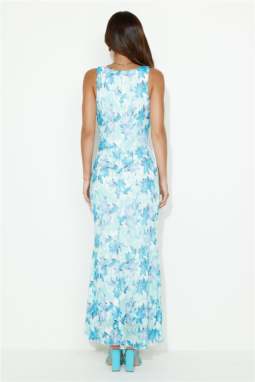 Paint Me Maxi Dress Blue Product Image