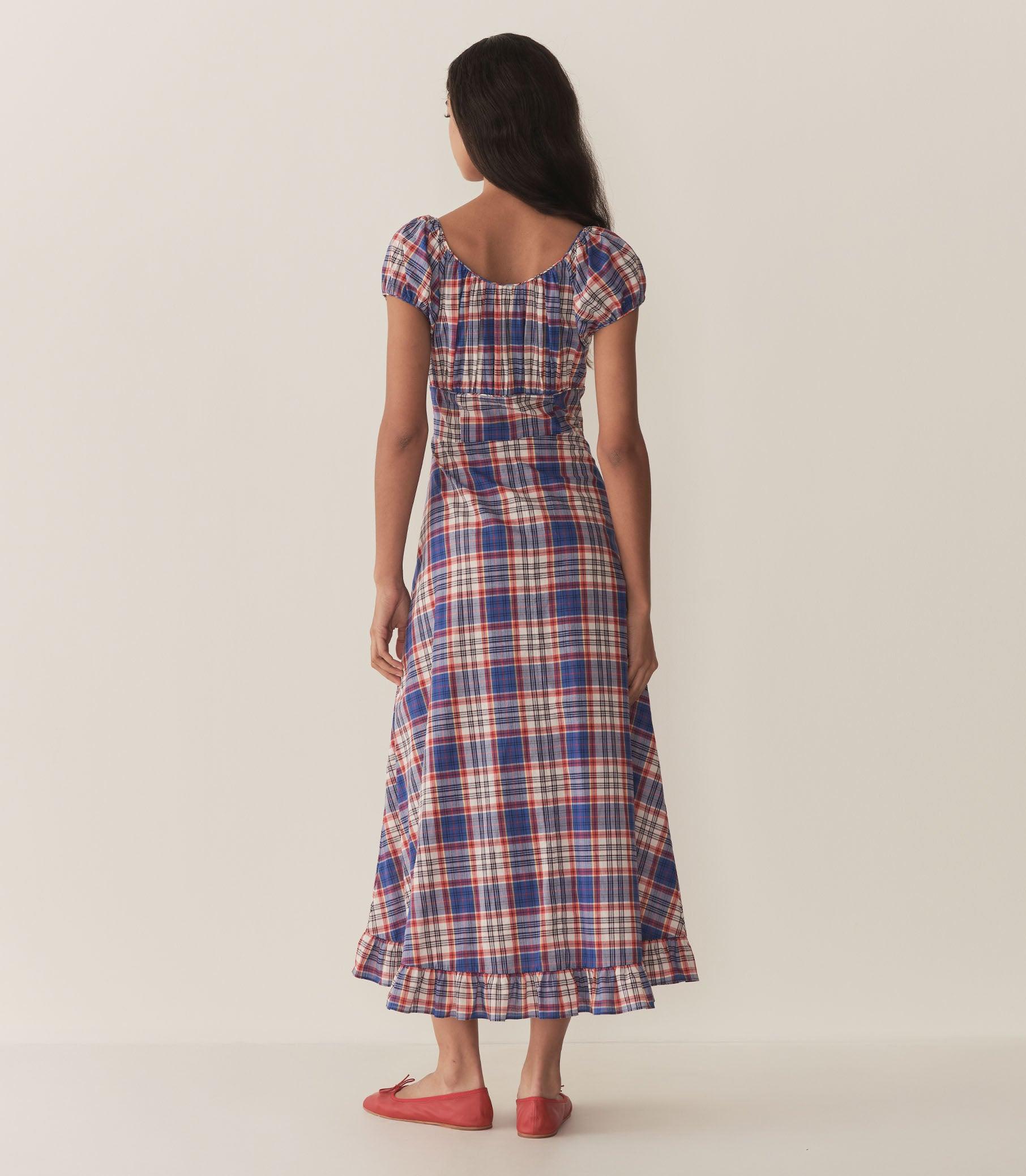 RAMONA DRESS -- COTE D’AZUR PLAID Product Image
