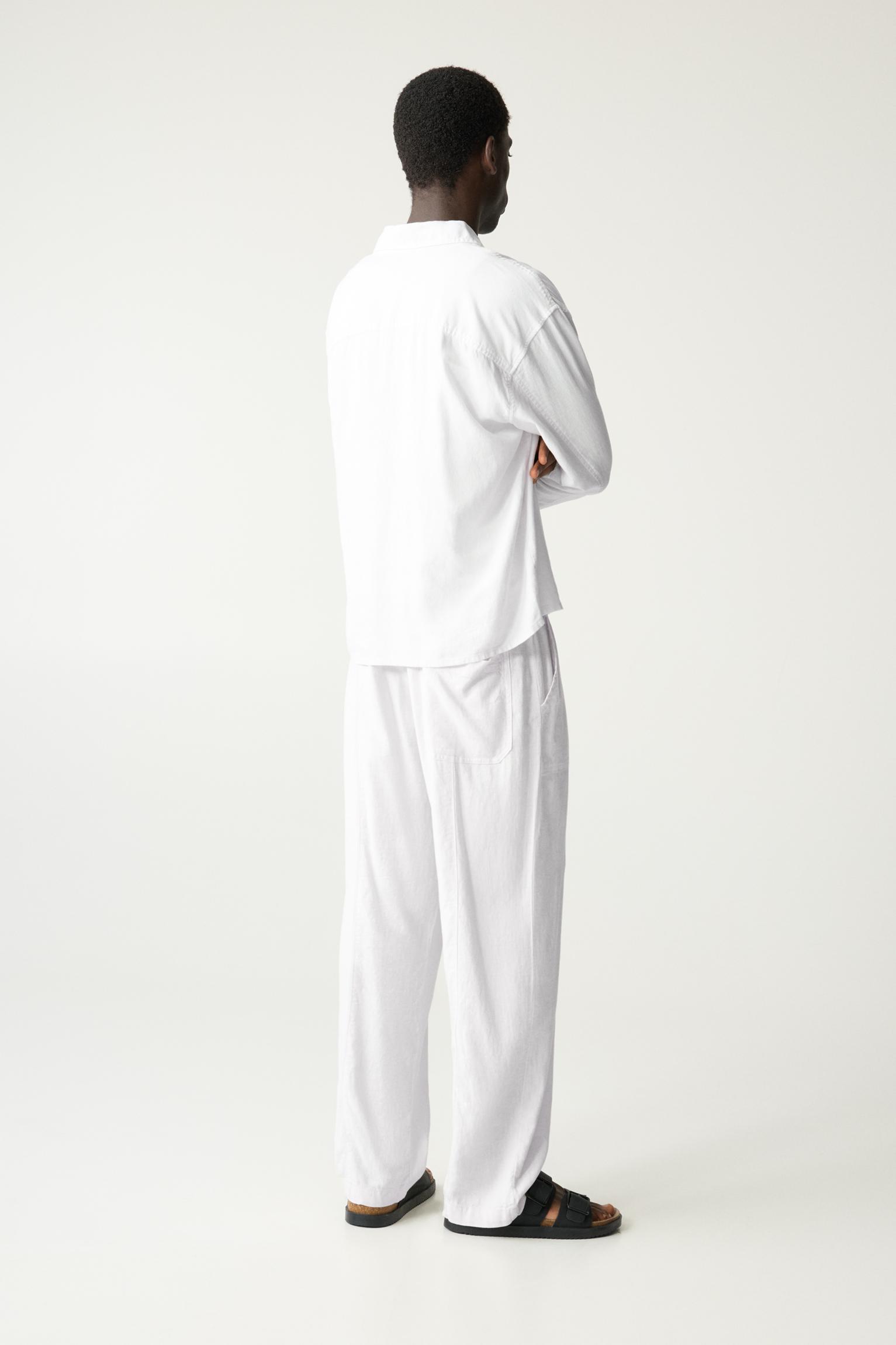 Linen blend sweatpants Product Image