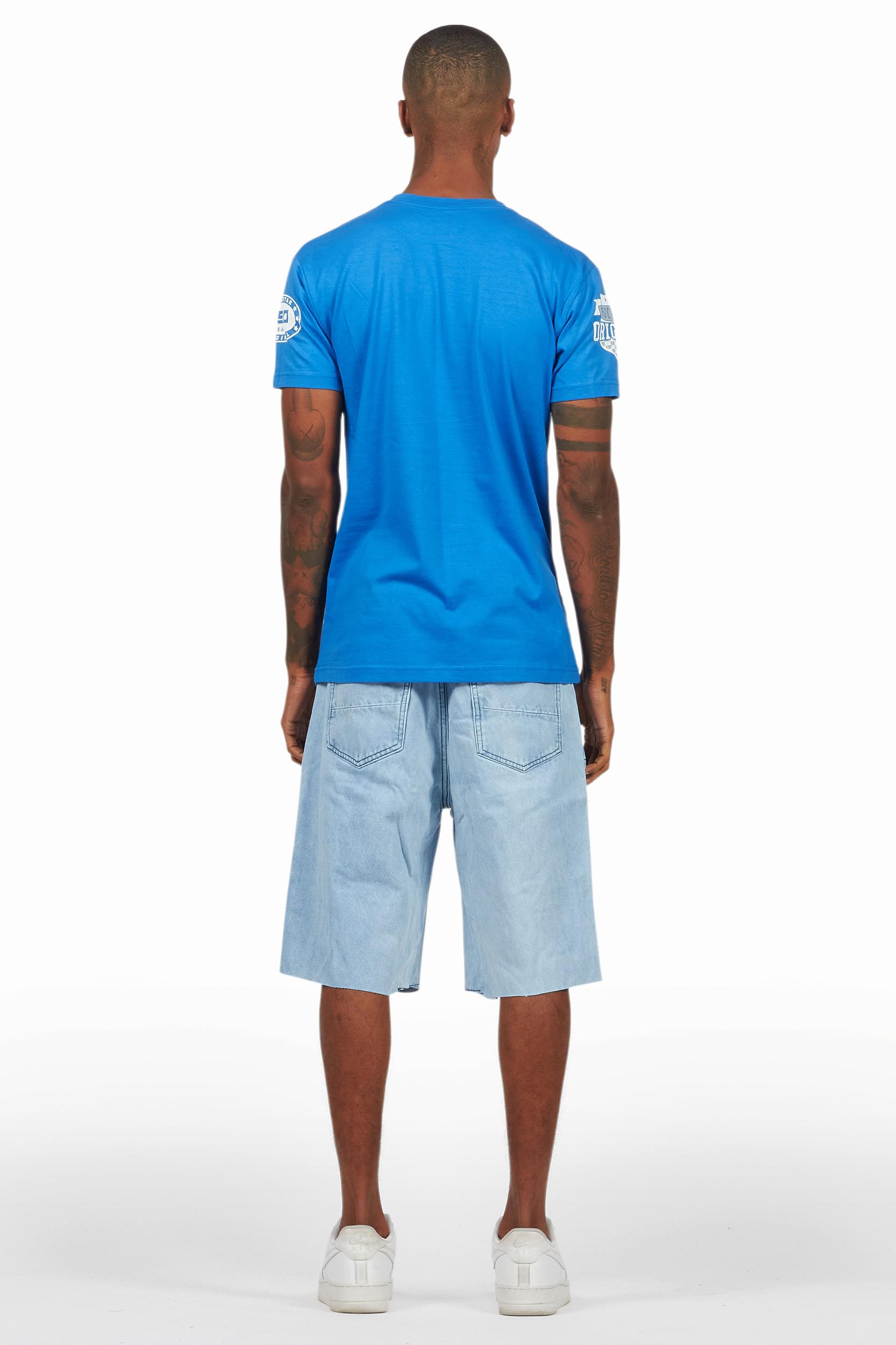 Amos Royal T-Shirt/Denim Short Set Male Product Image