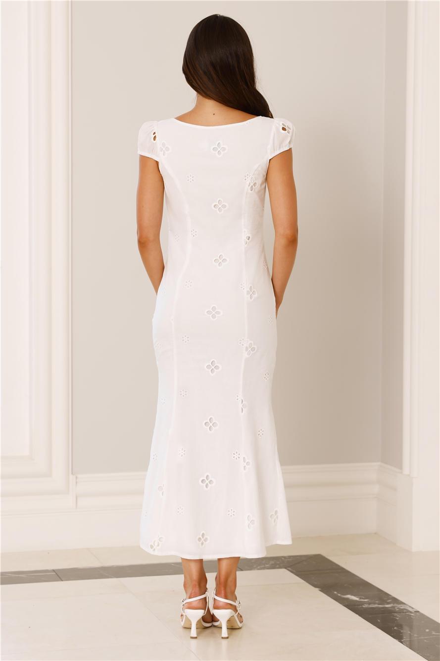 Oceanfront Dreams Midi Dress White Product Image
