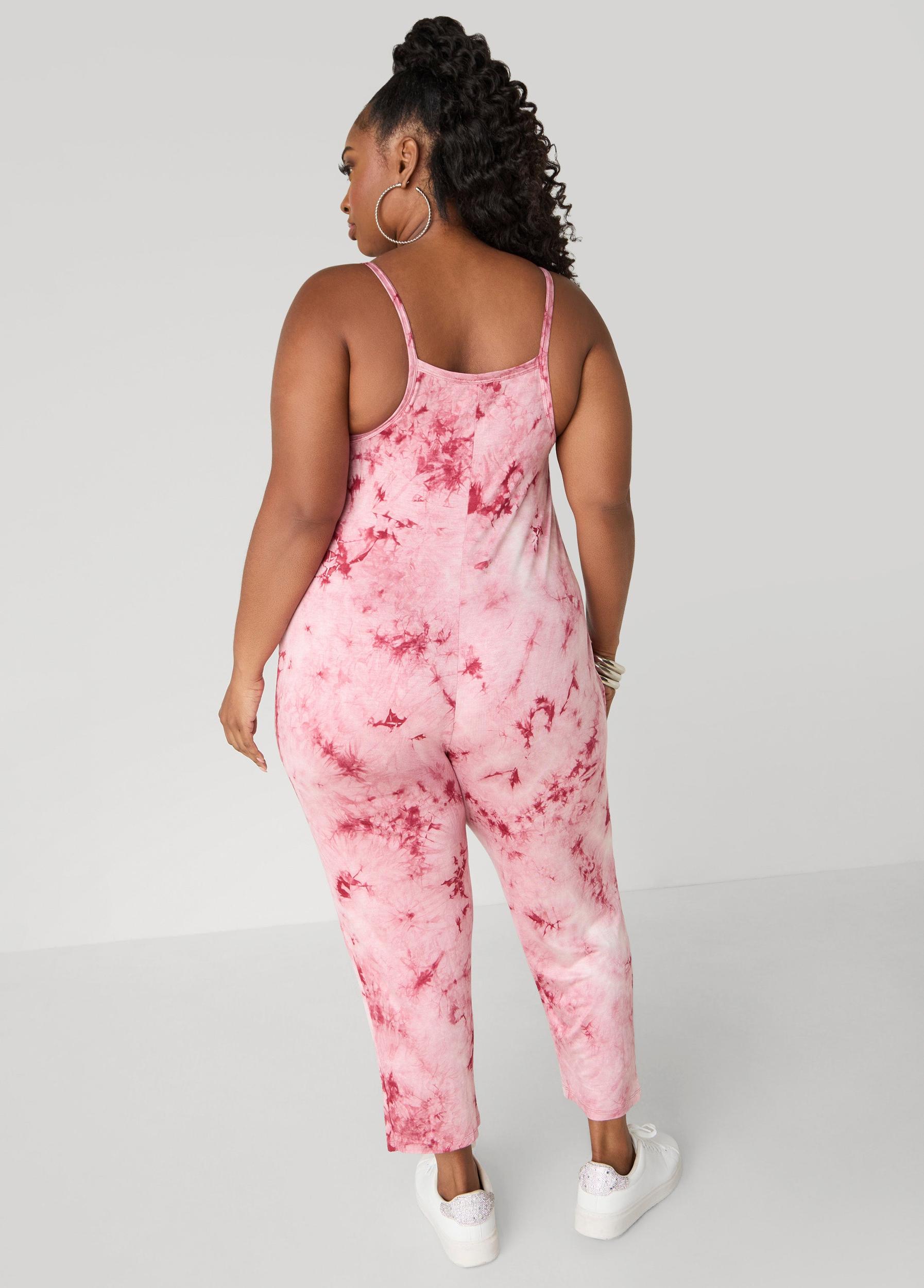 Plus Size Tie Dyed Jersey Jumpsuit Ashley Stewart Product Image