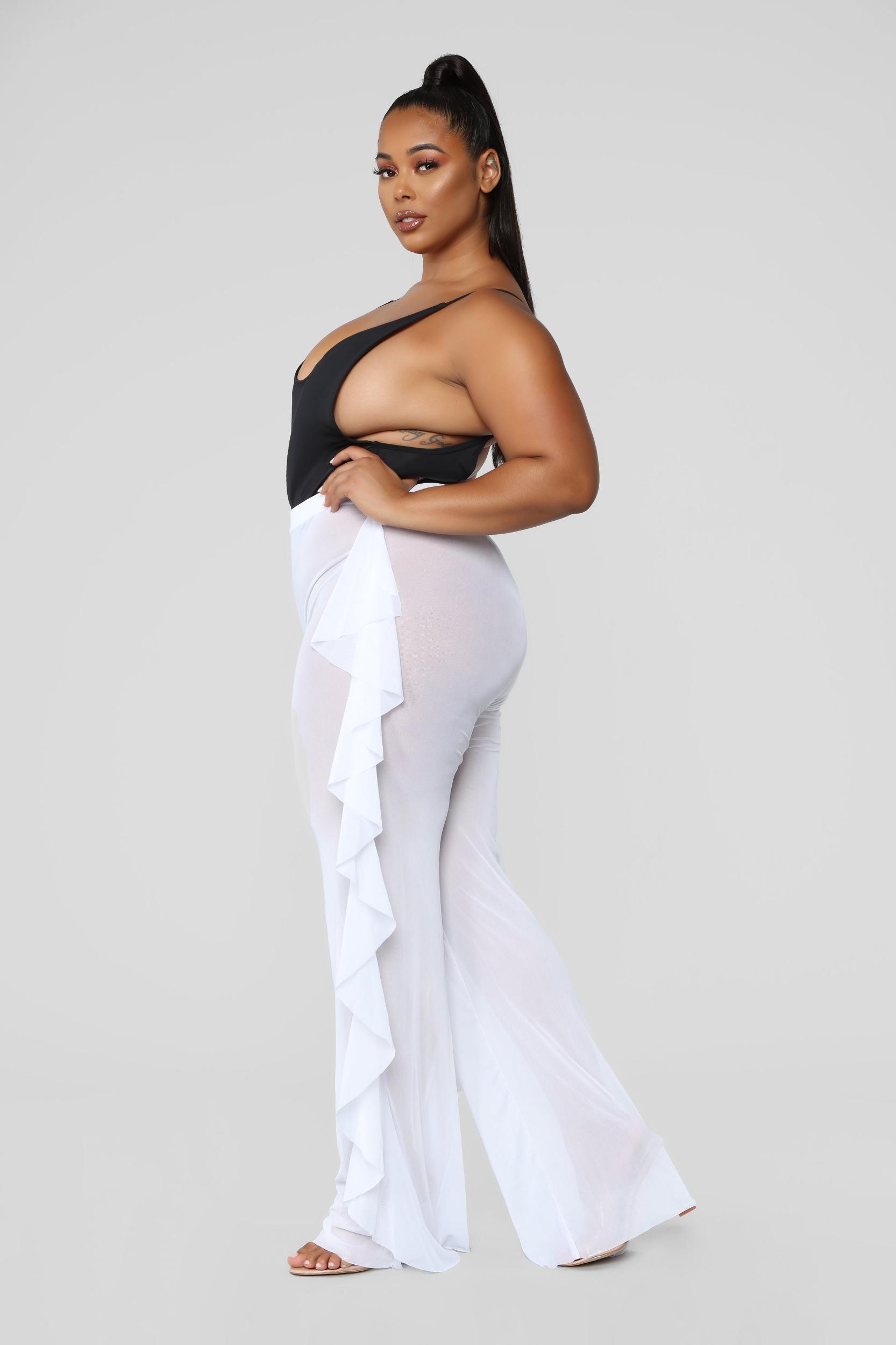 Sunshine See Through Cover Up Pant - White Product Image