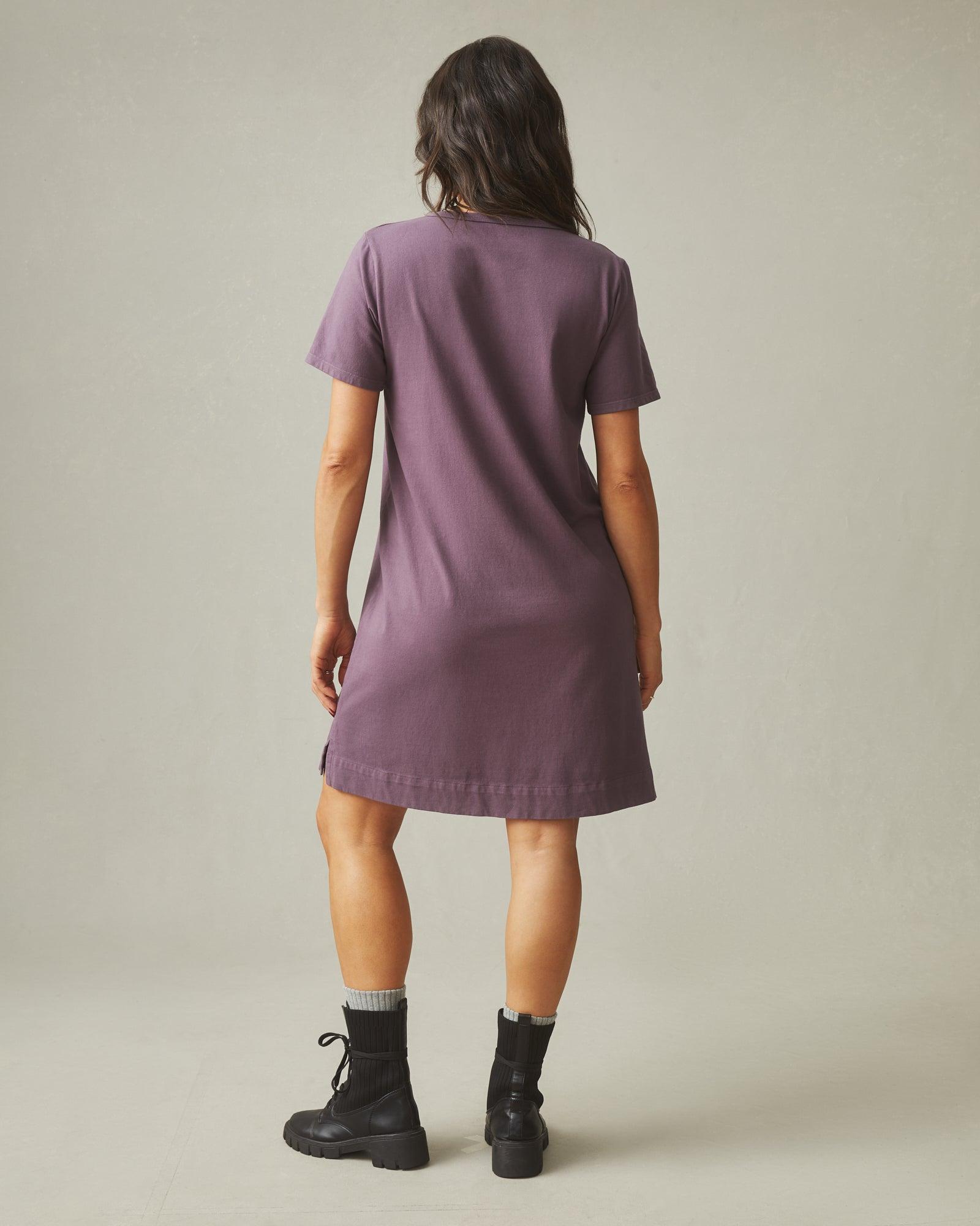 Women's T-Shirt Dress - Black Plum Product Image