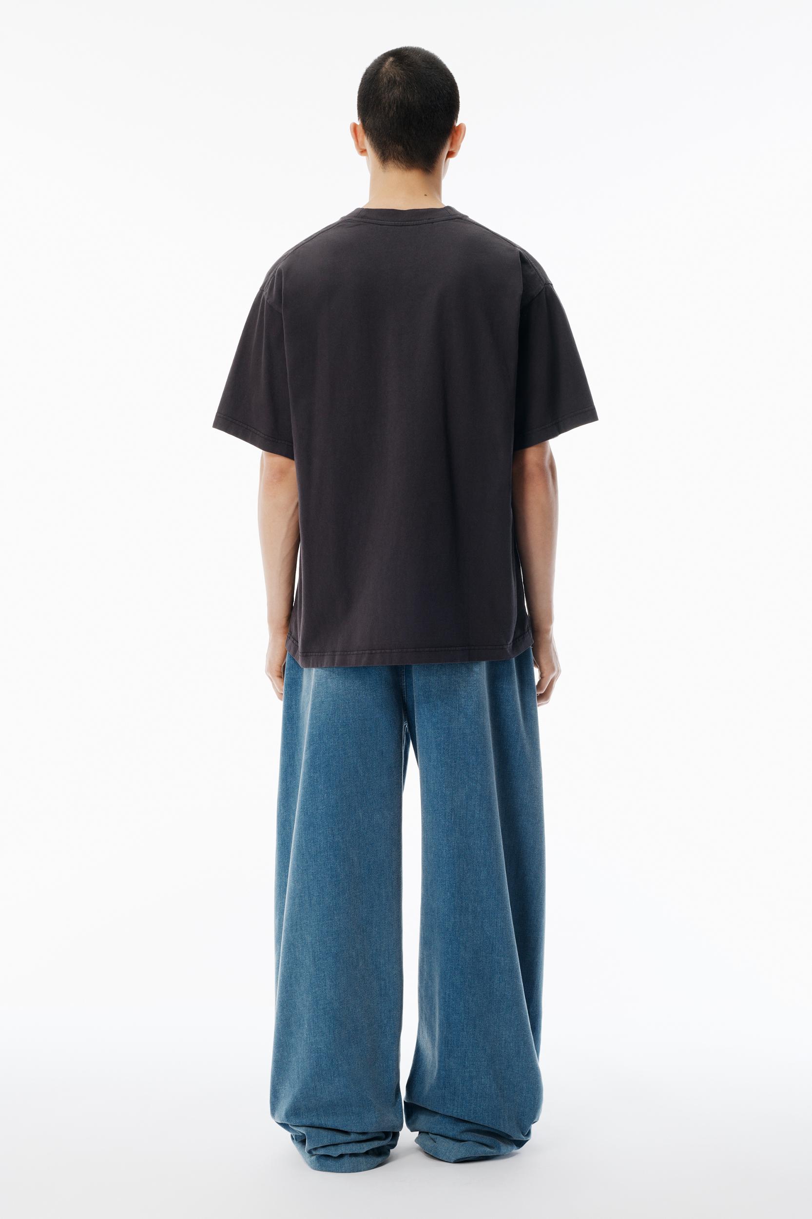 Washed Grey Jersey Logo Long-sleeve Tee Product Image